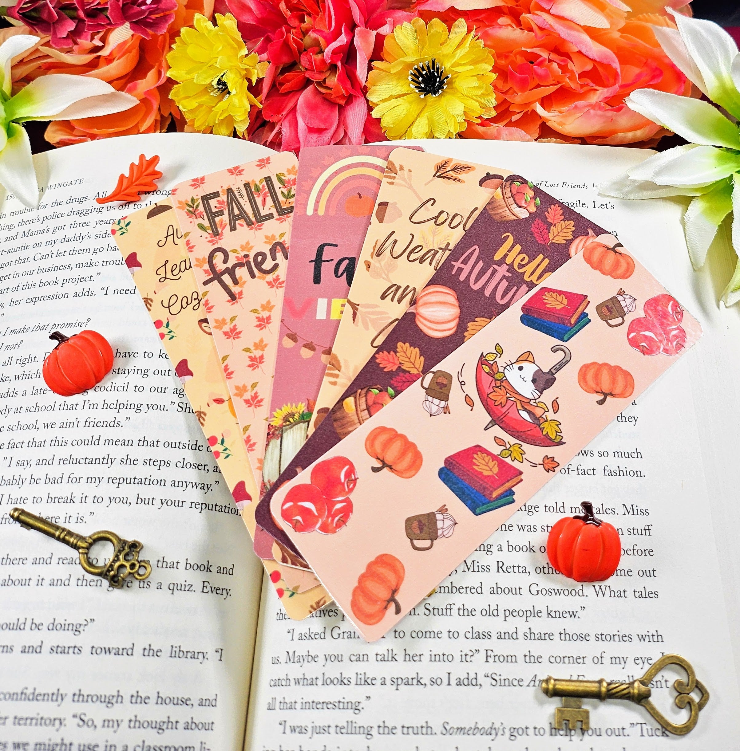 Autumn Whimsy Bookmark Set Autumnmist Boutique