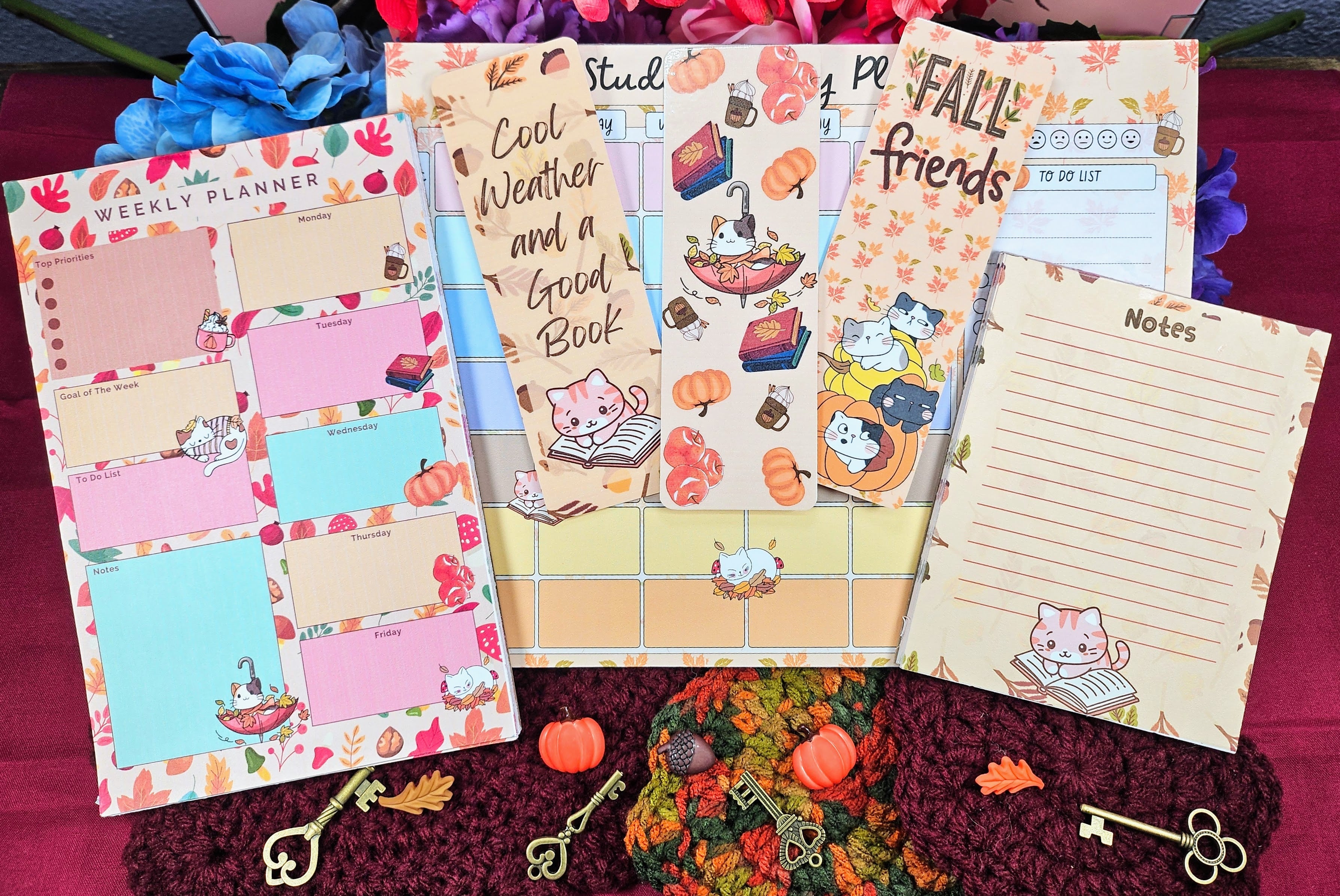 Fall Cat Set Autumnmist Boutique