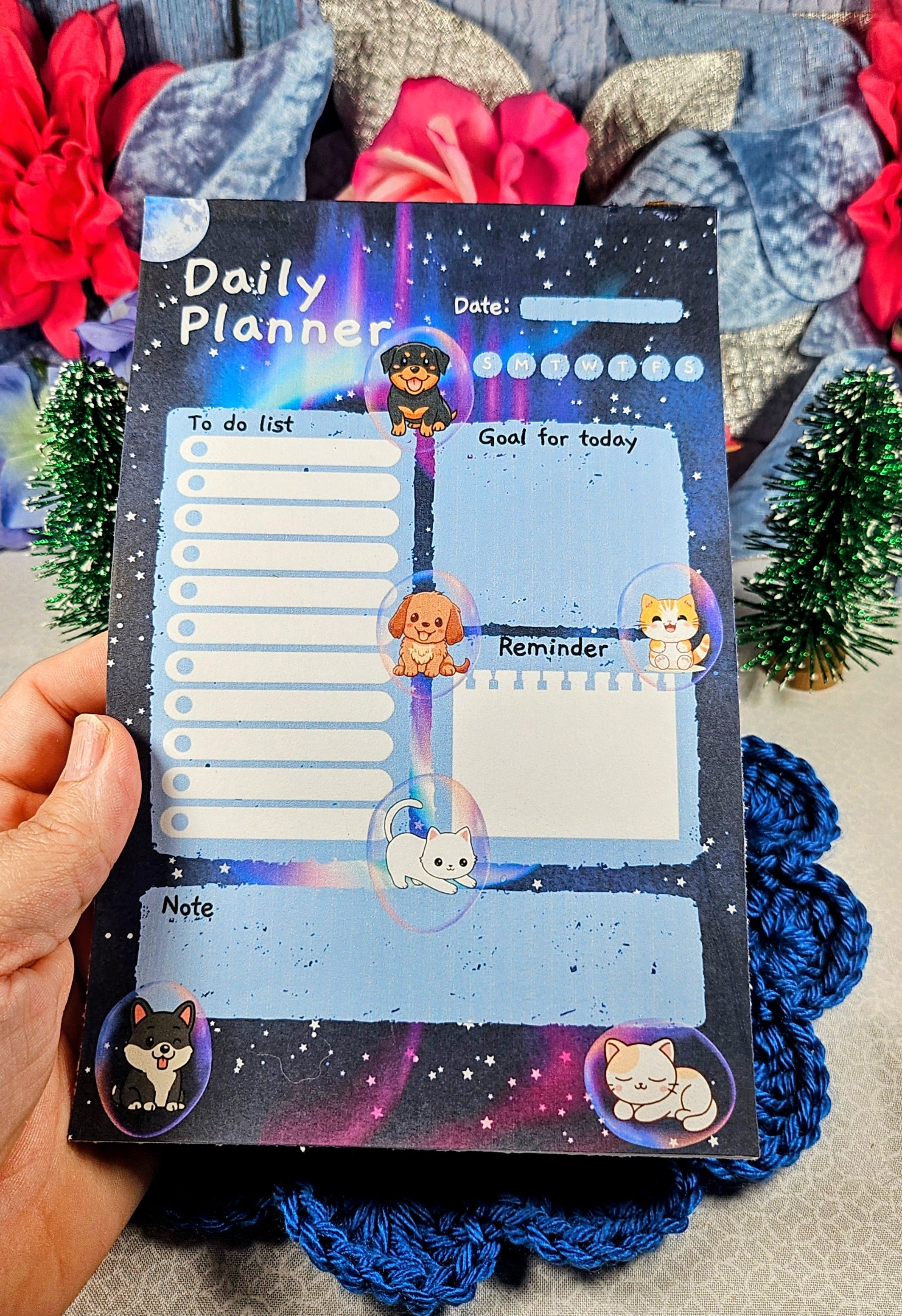 Celestial Bubble Buddies Planner Notepad 5.5" x 8.5" Autumnmist Boutique