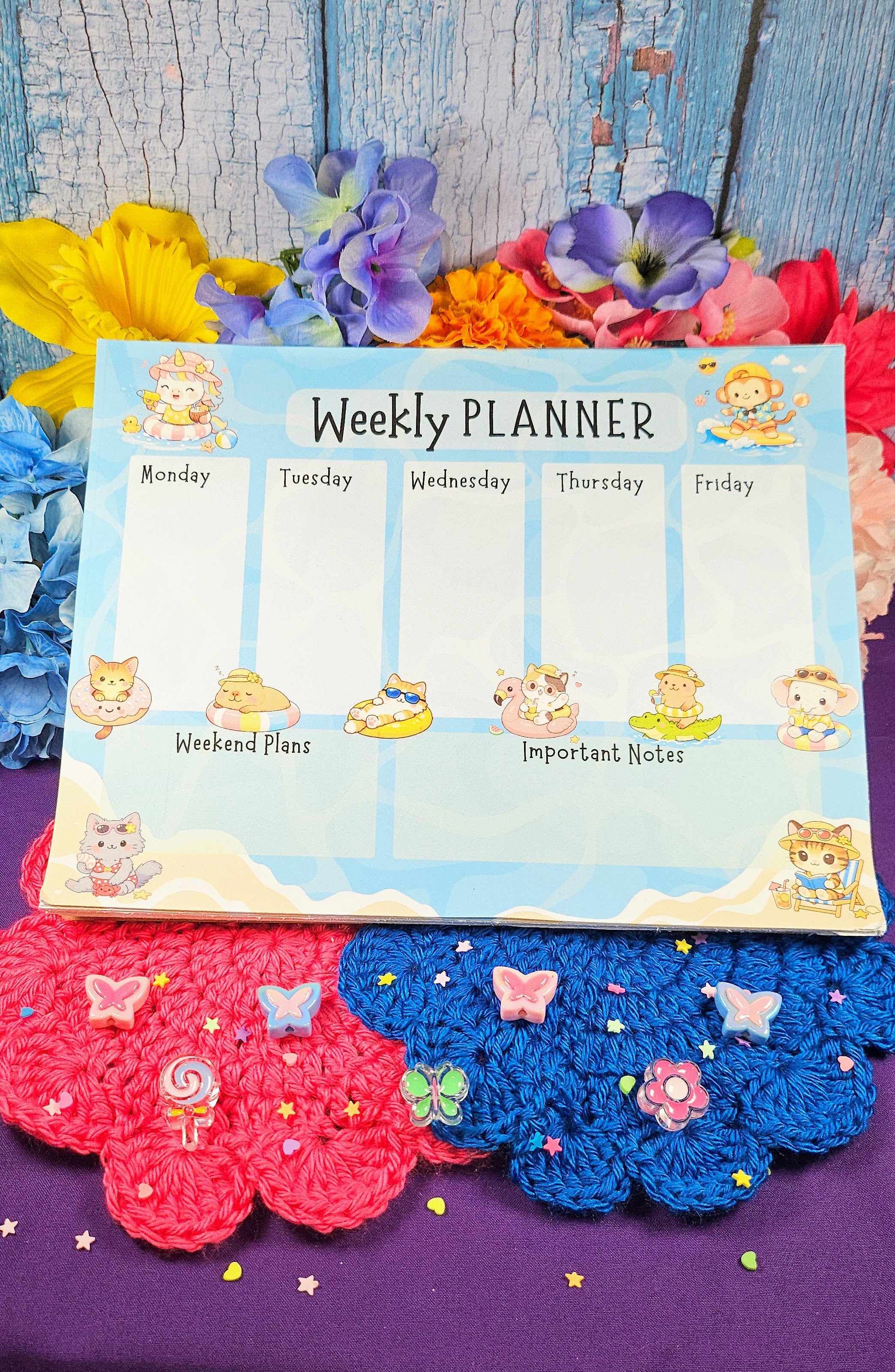 Beach Day Weekly Planner Notepad 8.5" x 11" Autumnmist Boutique