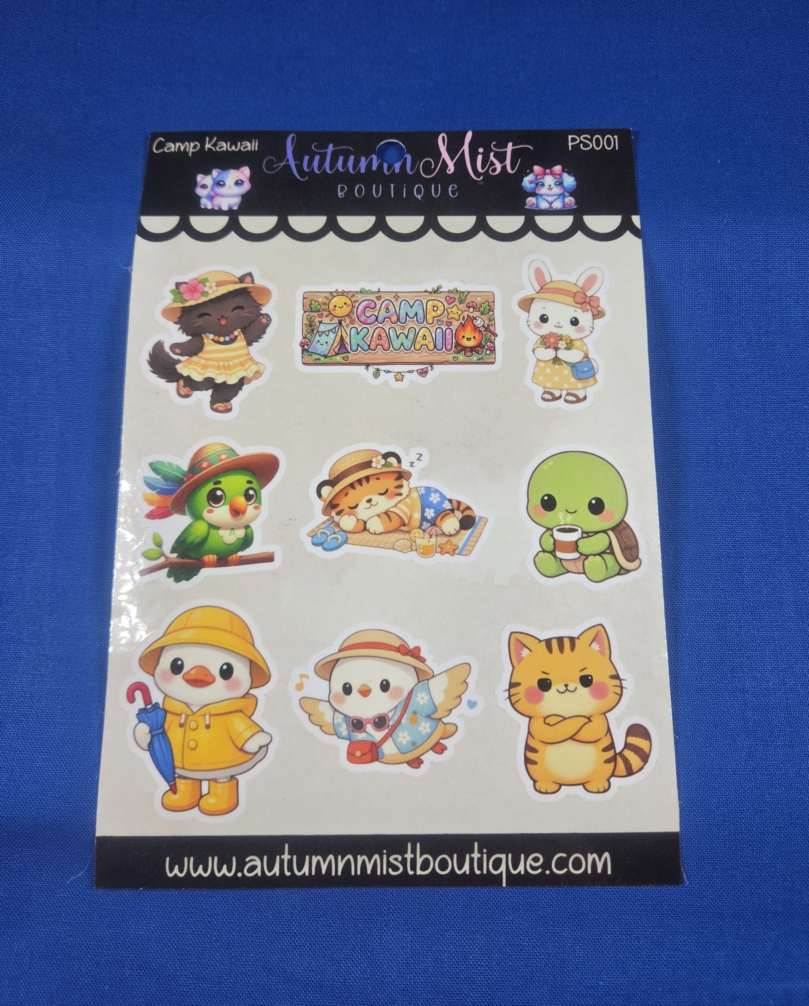 Camp Kawaii Vinyl Sticker Sheet Autumnmist Boutique