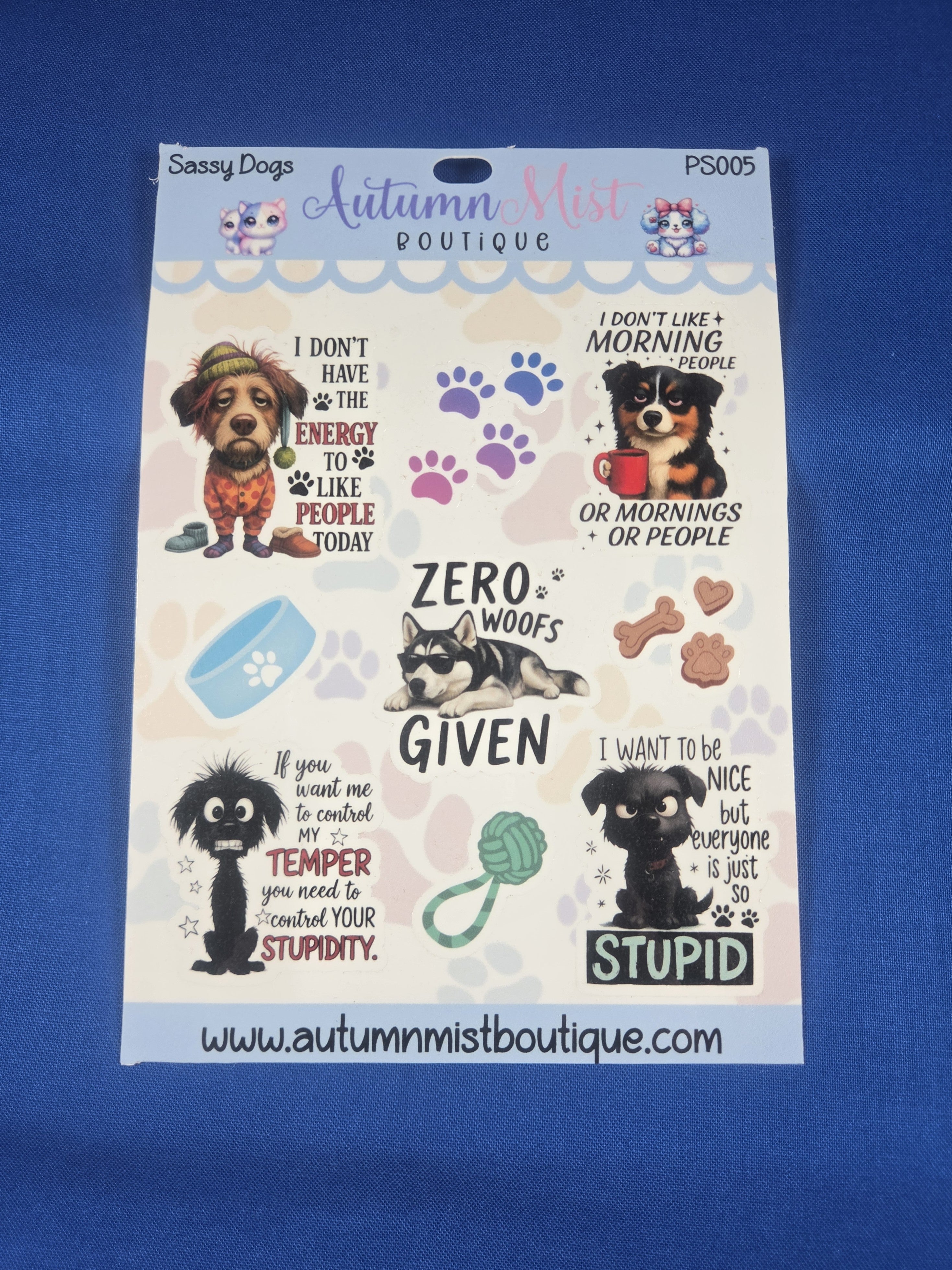 Sassy Dogs Vinyl Sticker Sheet Autumnmist Boutique