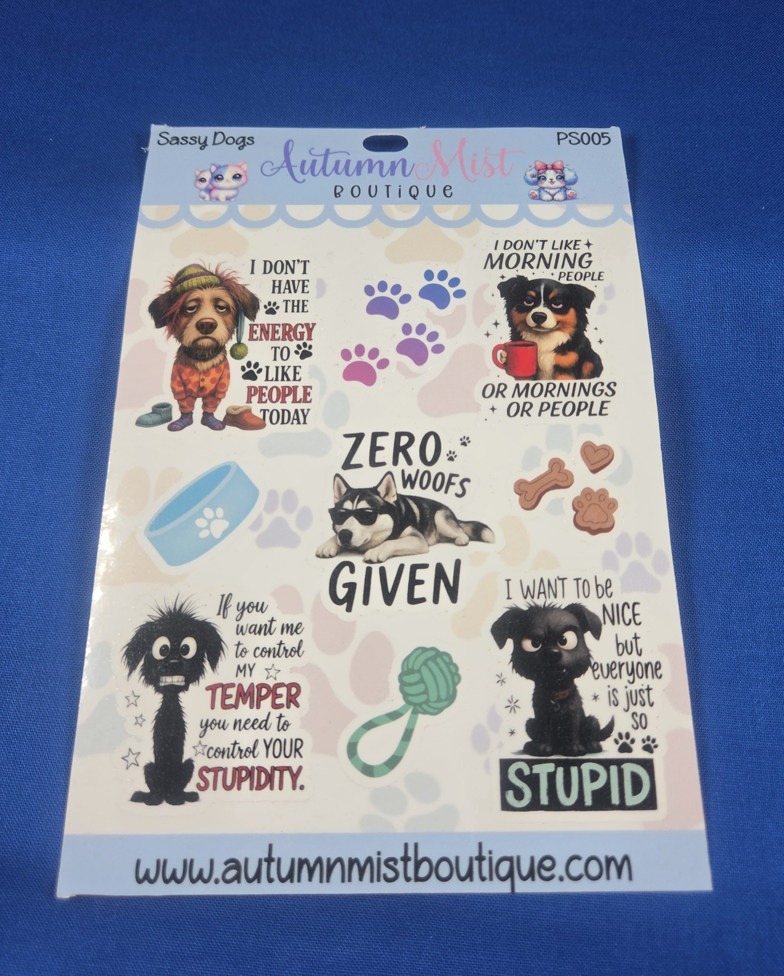 Sassy Dogs Vinyl Sticker Sheet Autumnmist Boutique