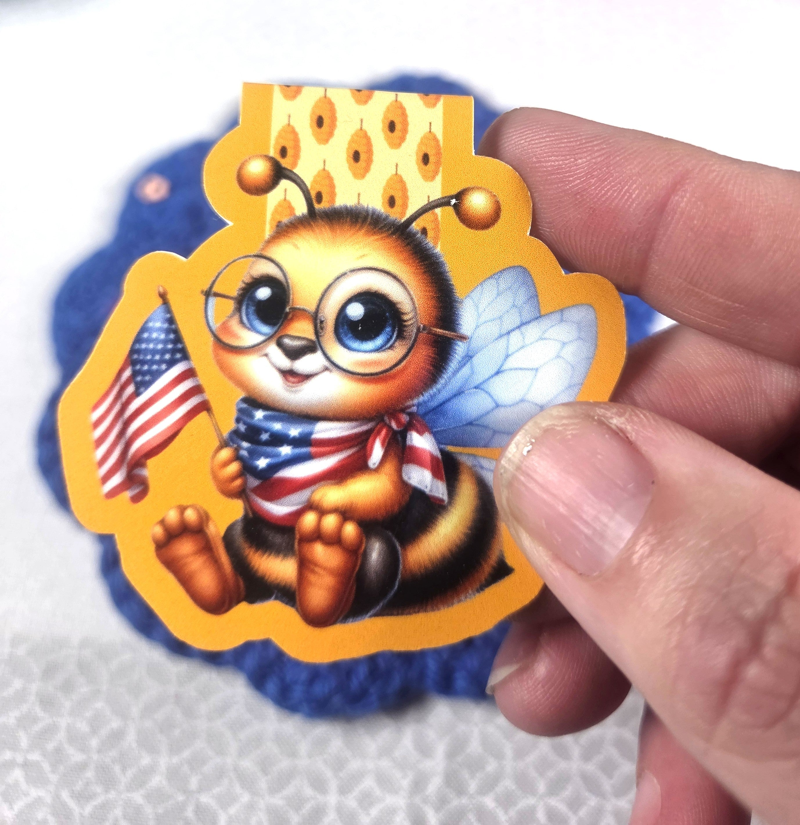 Patriotic Bumblebee Magnetic Bookmark Autumnmist Boutique