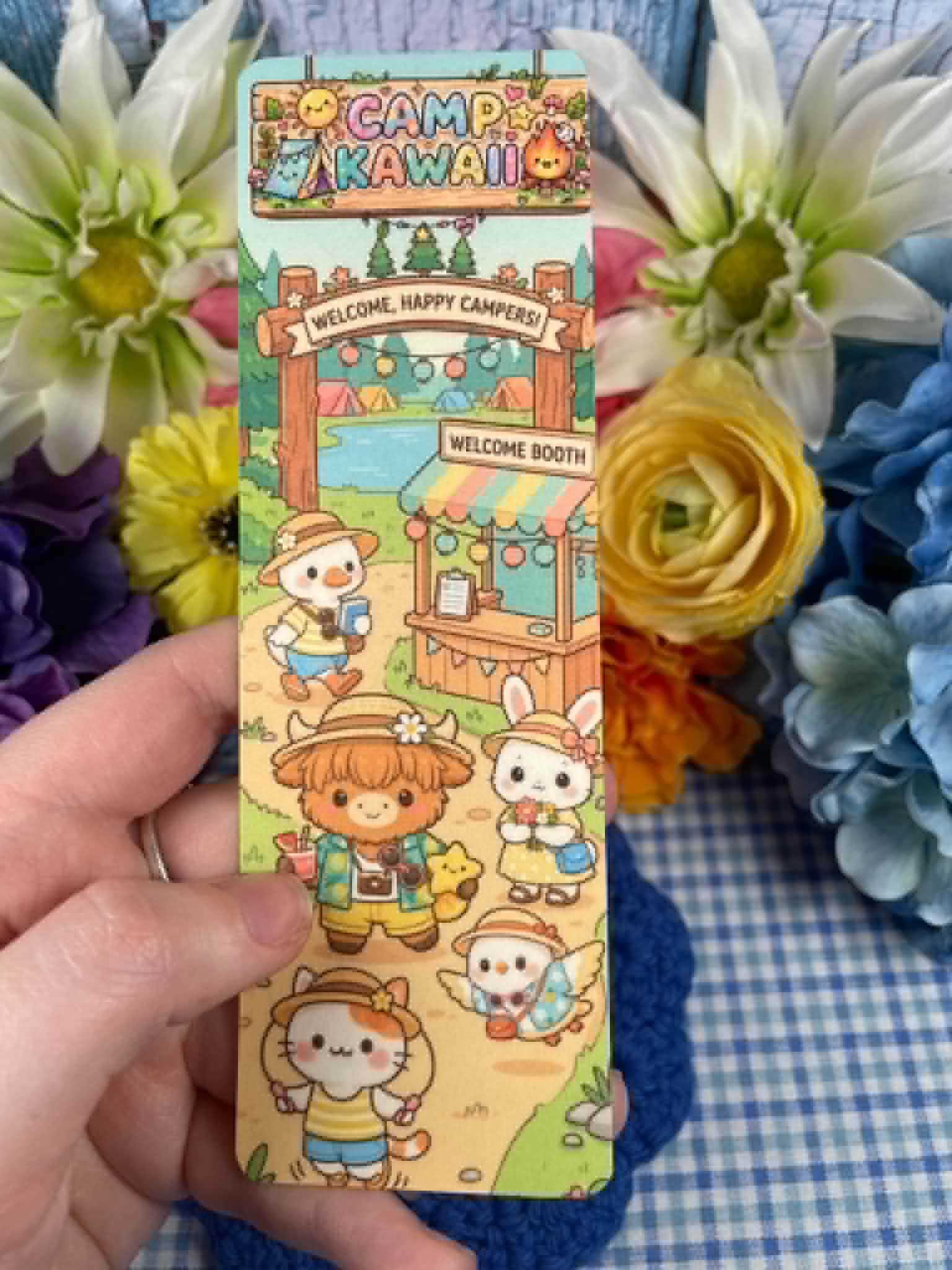 Camp Kawaii Welcome Booth Laminated Bookmark Autumnmist Boutique