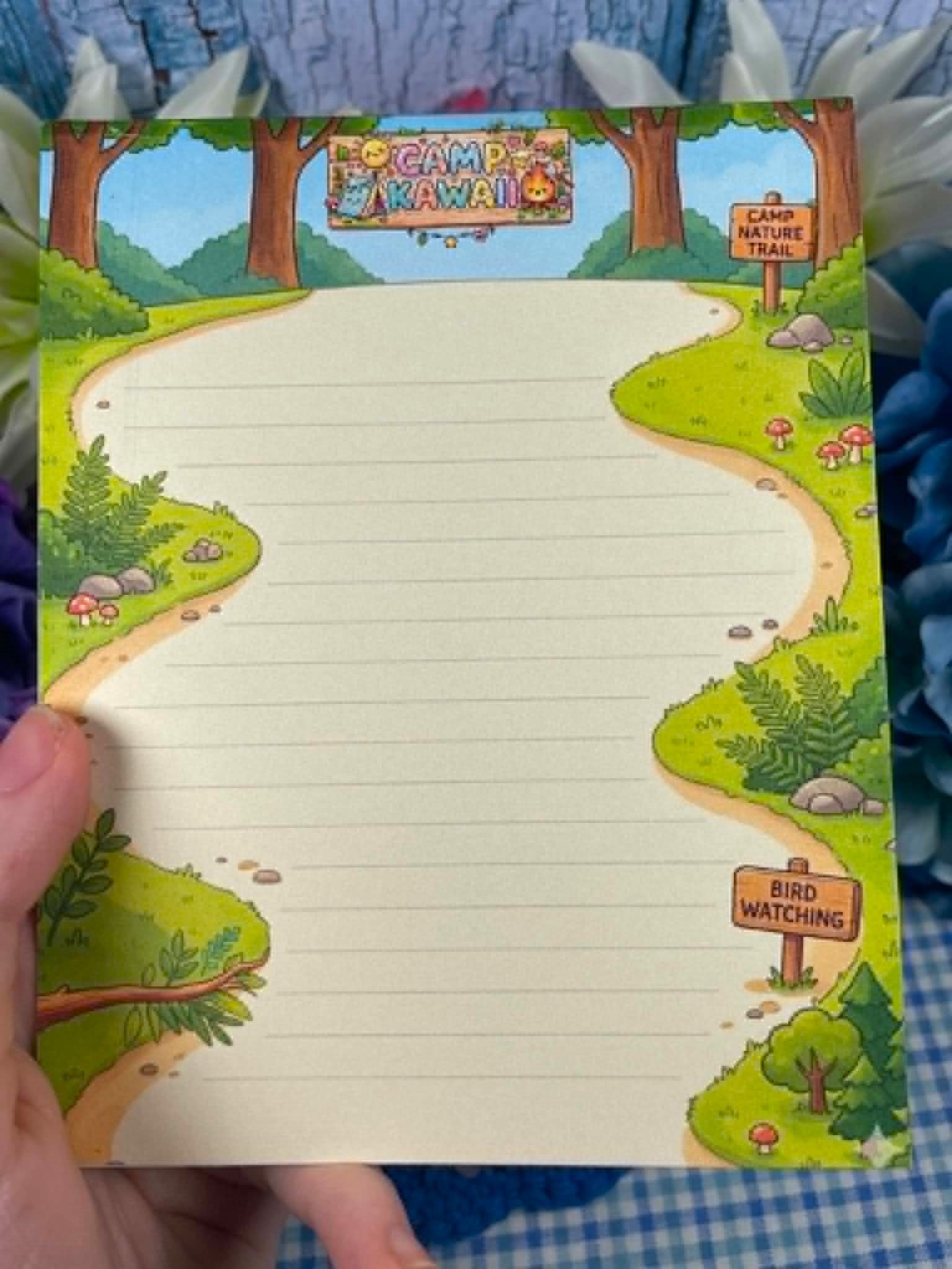 Camp Kawaii Nature Trail Notepad 4.25" x 5.5" Autumnmist Boutique