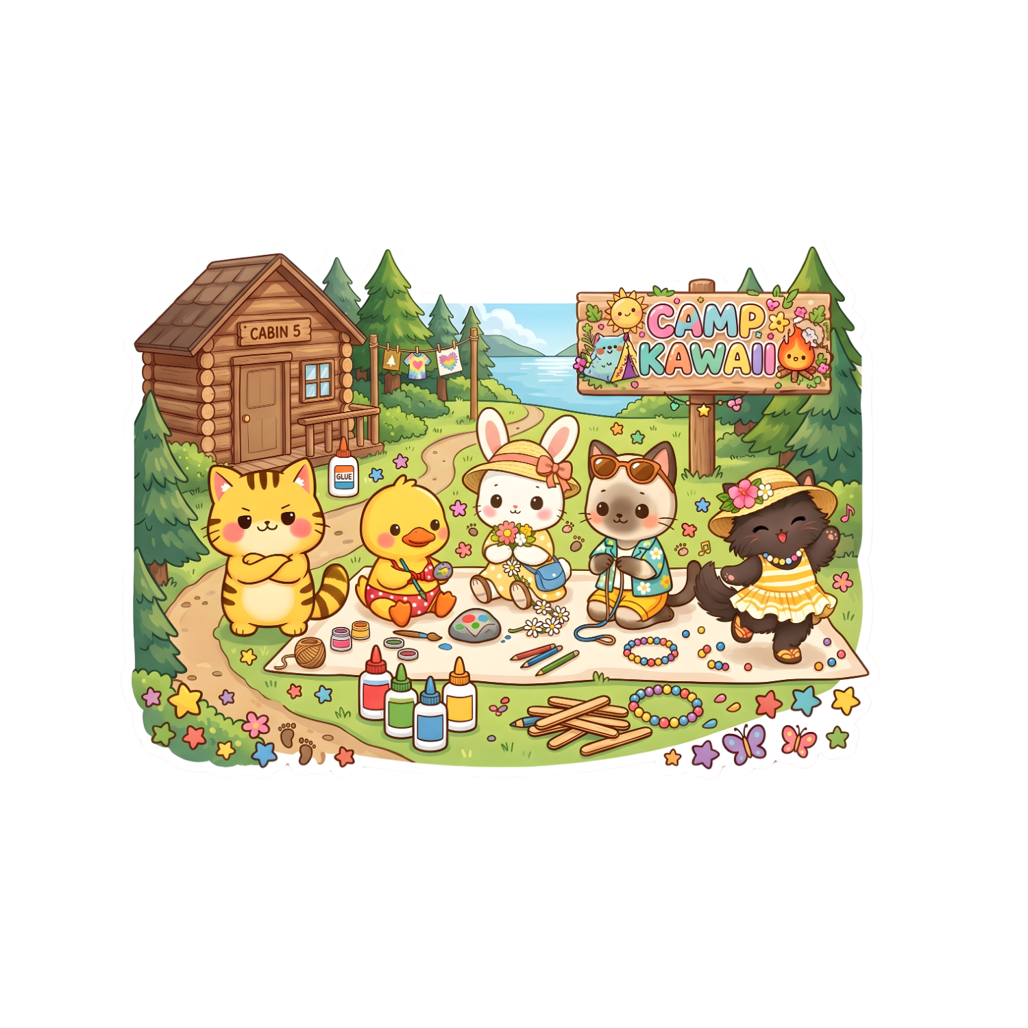 Camp Kawaii Crafts Vinyl Sticker Autumnmist Boutique