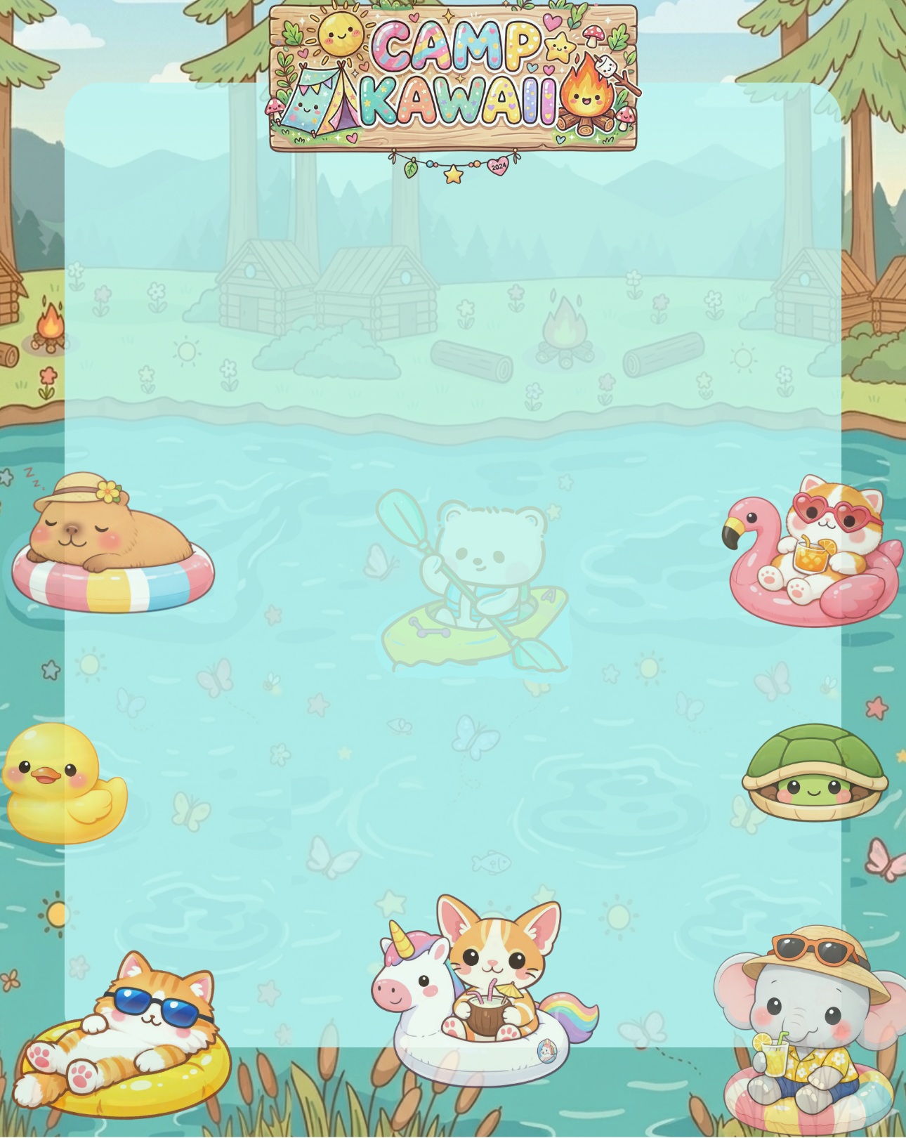 Camp Kawaii Lake Notepad 4.25" x 5.5" Autumnmist Boutique