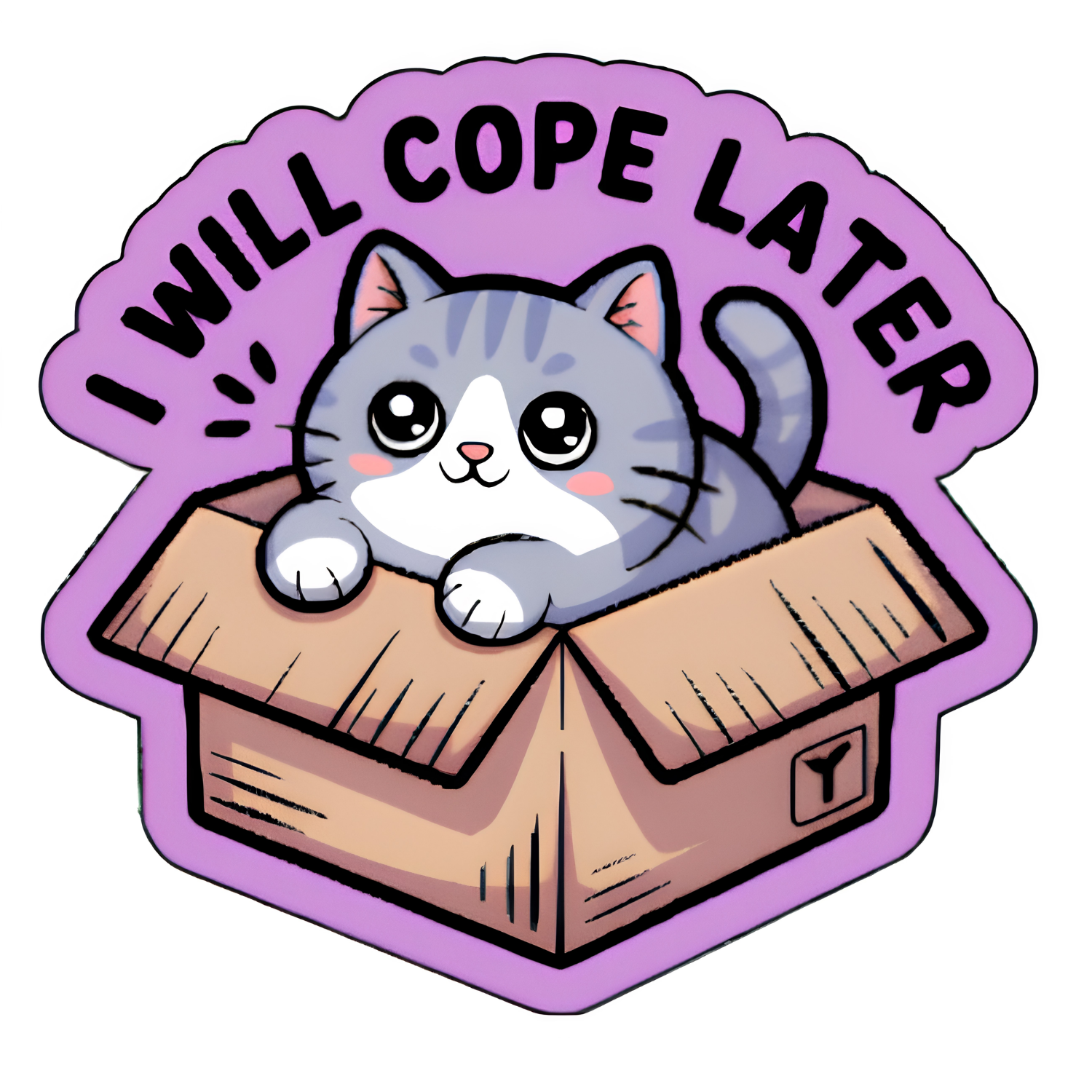I Will Cope Later Vinyl Sticker Autumnmist Boutique