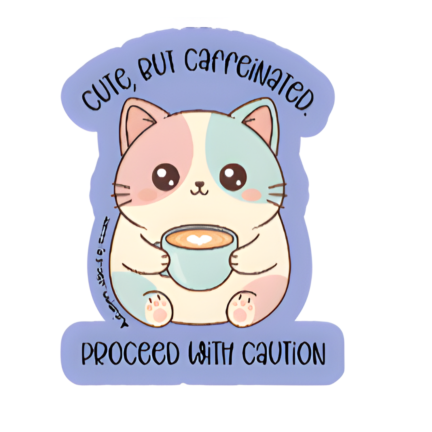 Proceed with Caution Vinyl Sticker Autumnmist Boutique