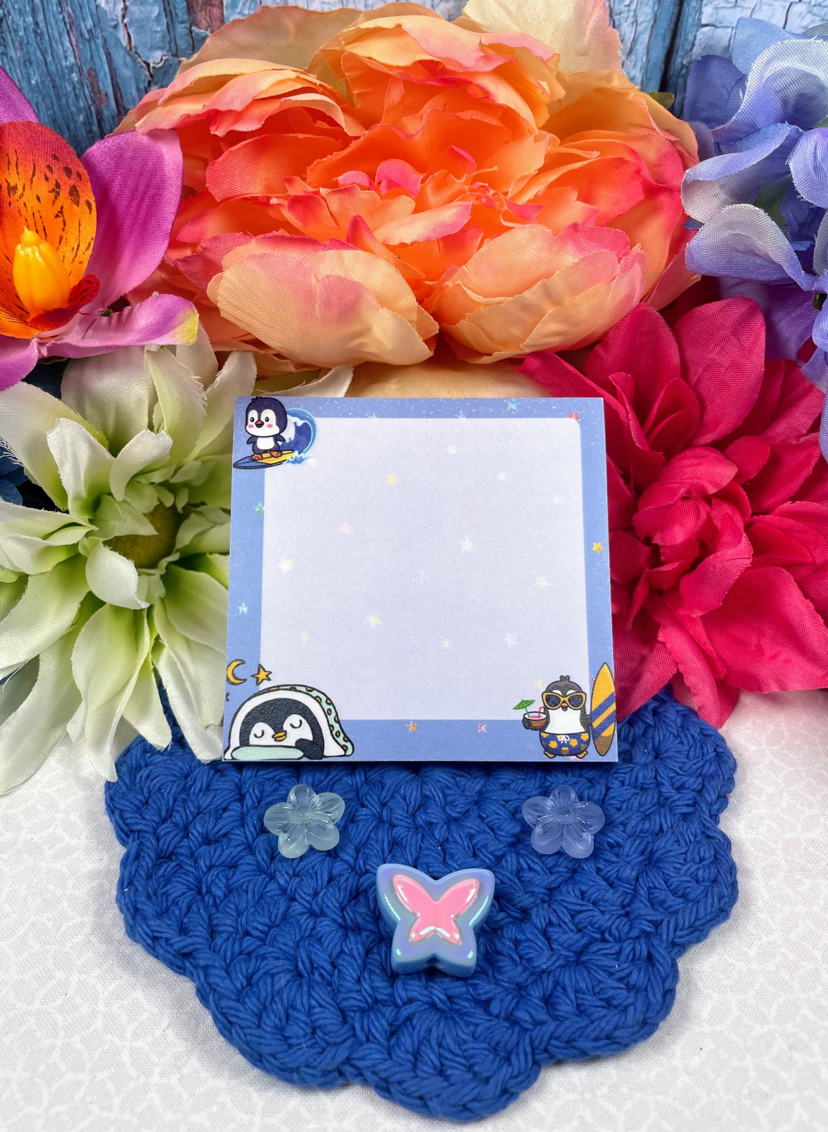 Penguin Dreams Sticky Notes 3" x 3" Autumnmist Boutique