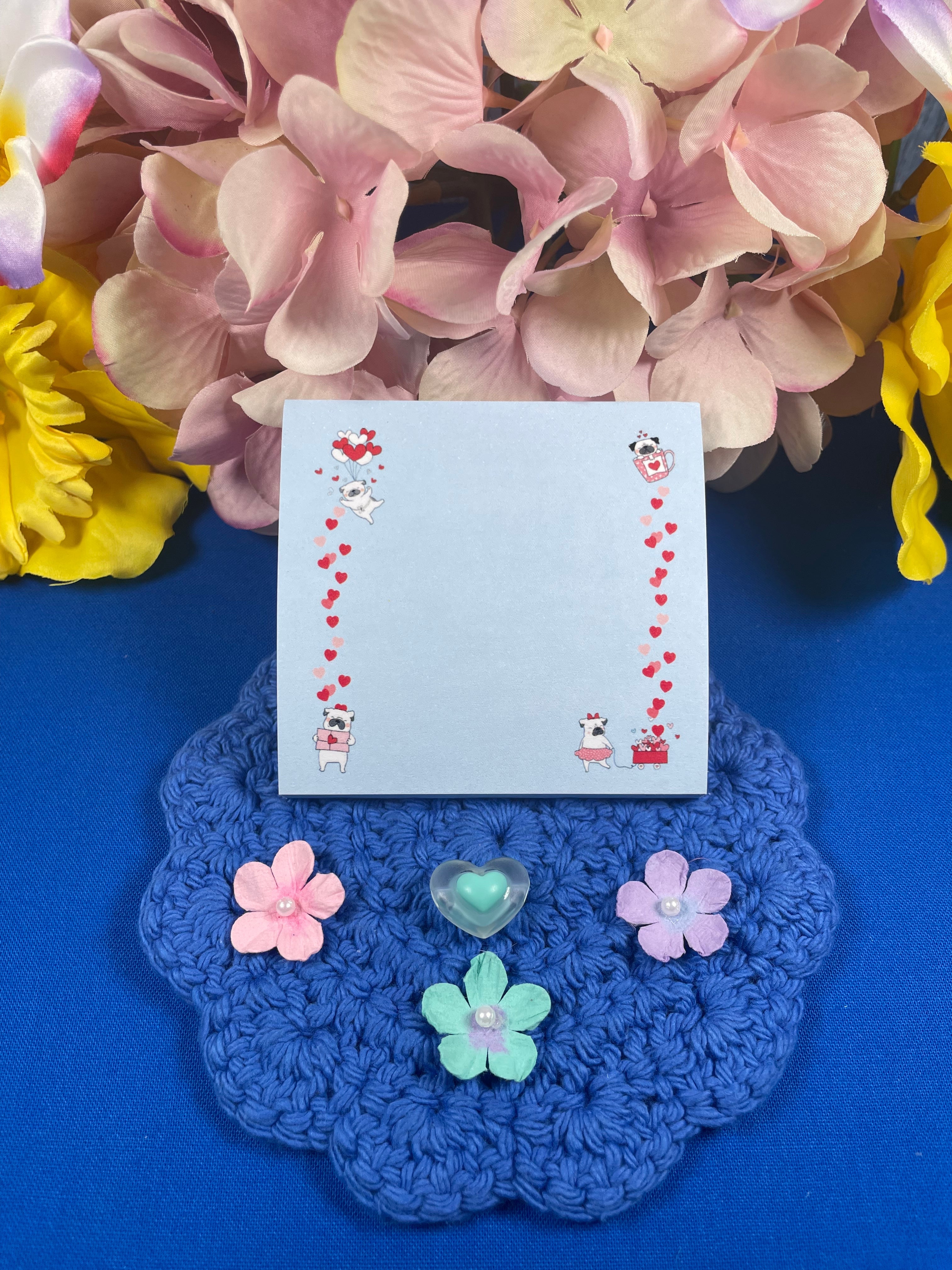 Pug Love Sticky Notes 3" x 3" Autumnmist Boutique