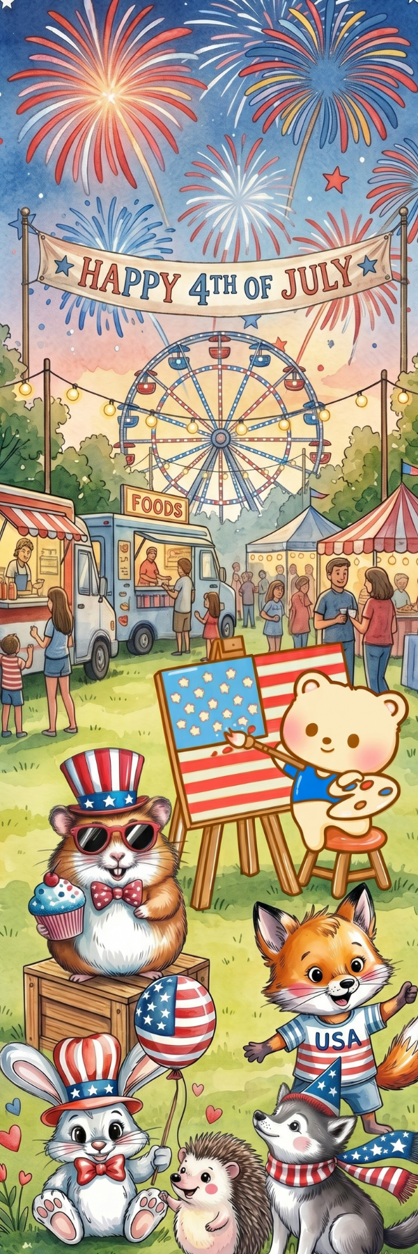 4th of July Jubilee Laminated Bookmark Autumnmist Boutique