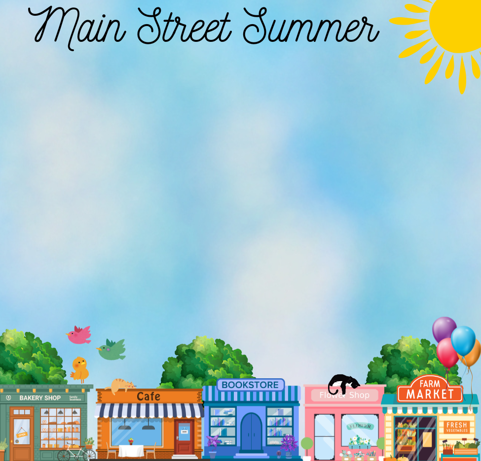 Main Street Summer Edition Sticky Notes 3" x 3" Autumnmist Boutique