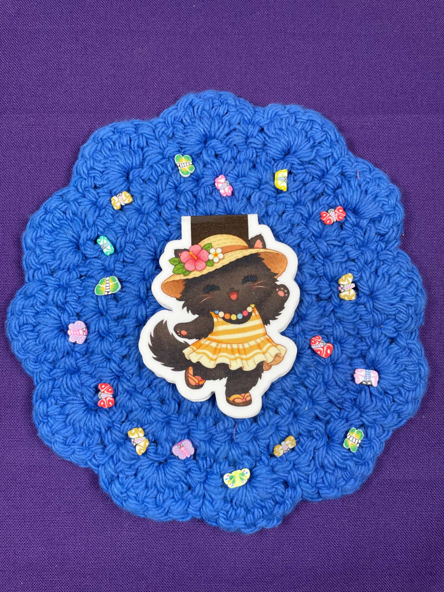 Sun-Kissed Dancing Cat Magnetic Bookmark Autumnmist Boutique