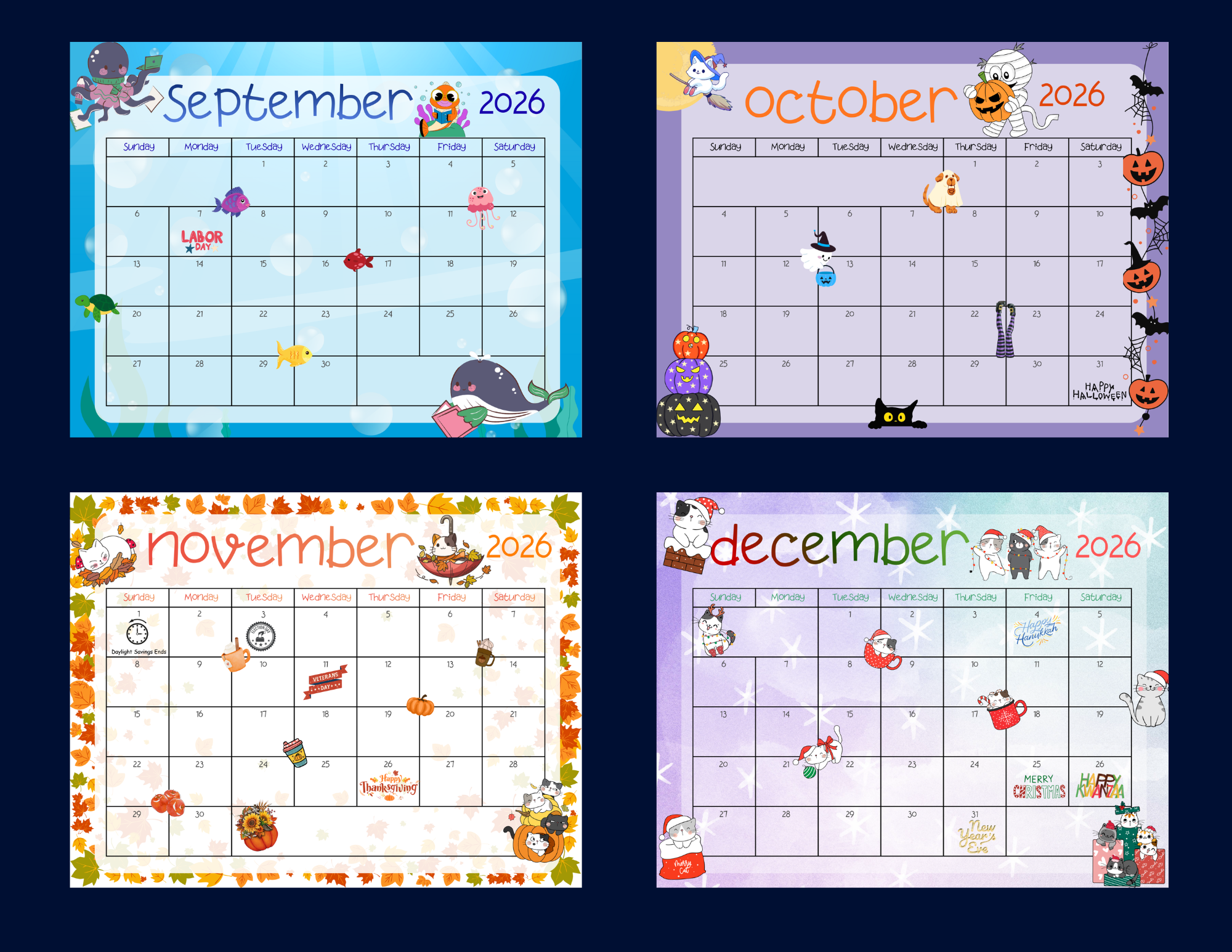 2026 Digital Calendar Autumnmist Boutique