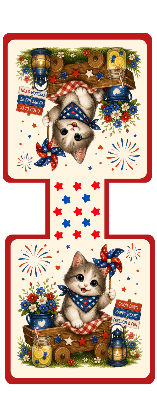 Patriotic Cat Magnetic Bookmark Autumnmist Boutique