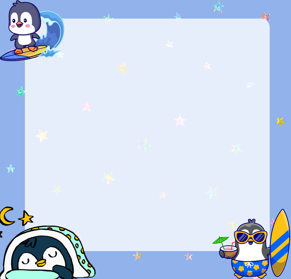 Penguin Dreams Sticky Notes 3" x 3" Autumnmist Boutique