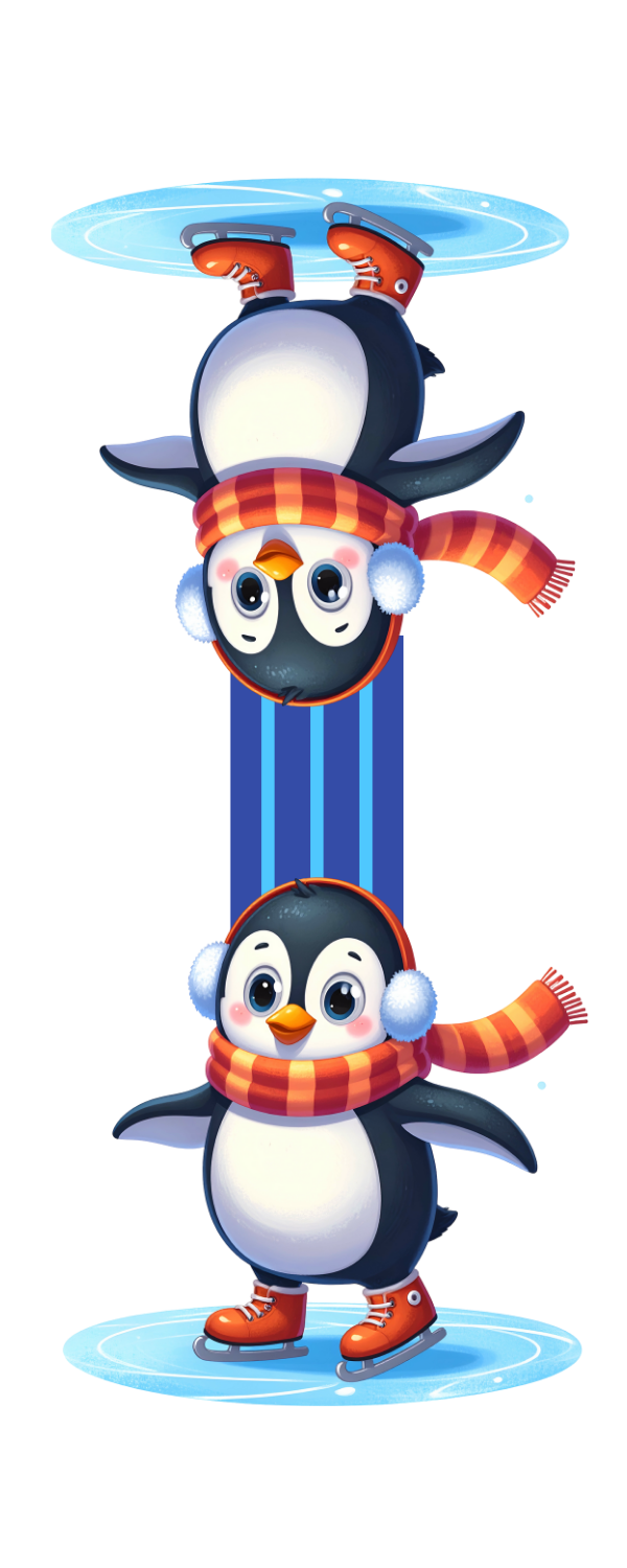 Skating Penguin Magnetic Bookmark Autumnmist Boutique