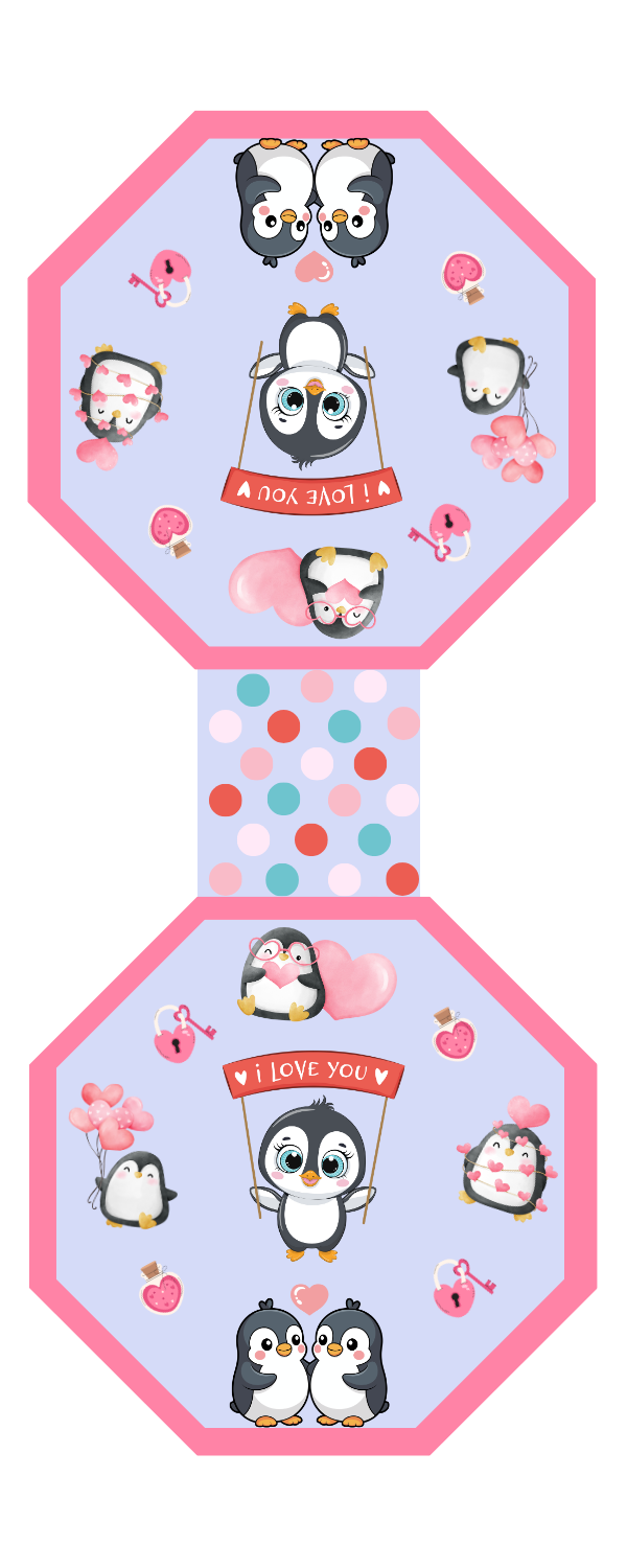 Penguin Kisses & Heart Wishes Magnetic Bookmark Autumnmist Boutique