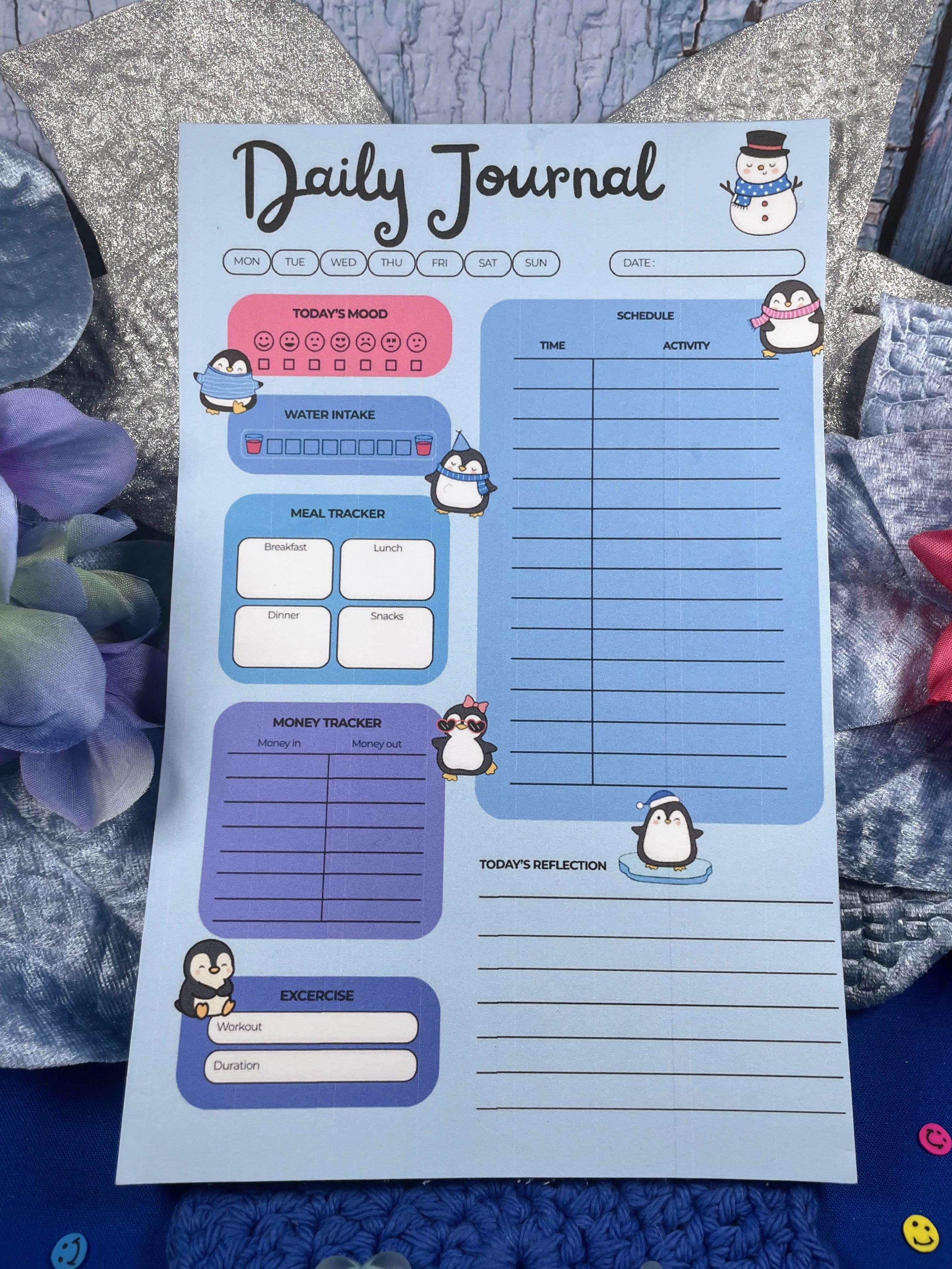 Penguin Play Planner Notepad 5.5" x 8.5" Autumnmist Boutique