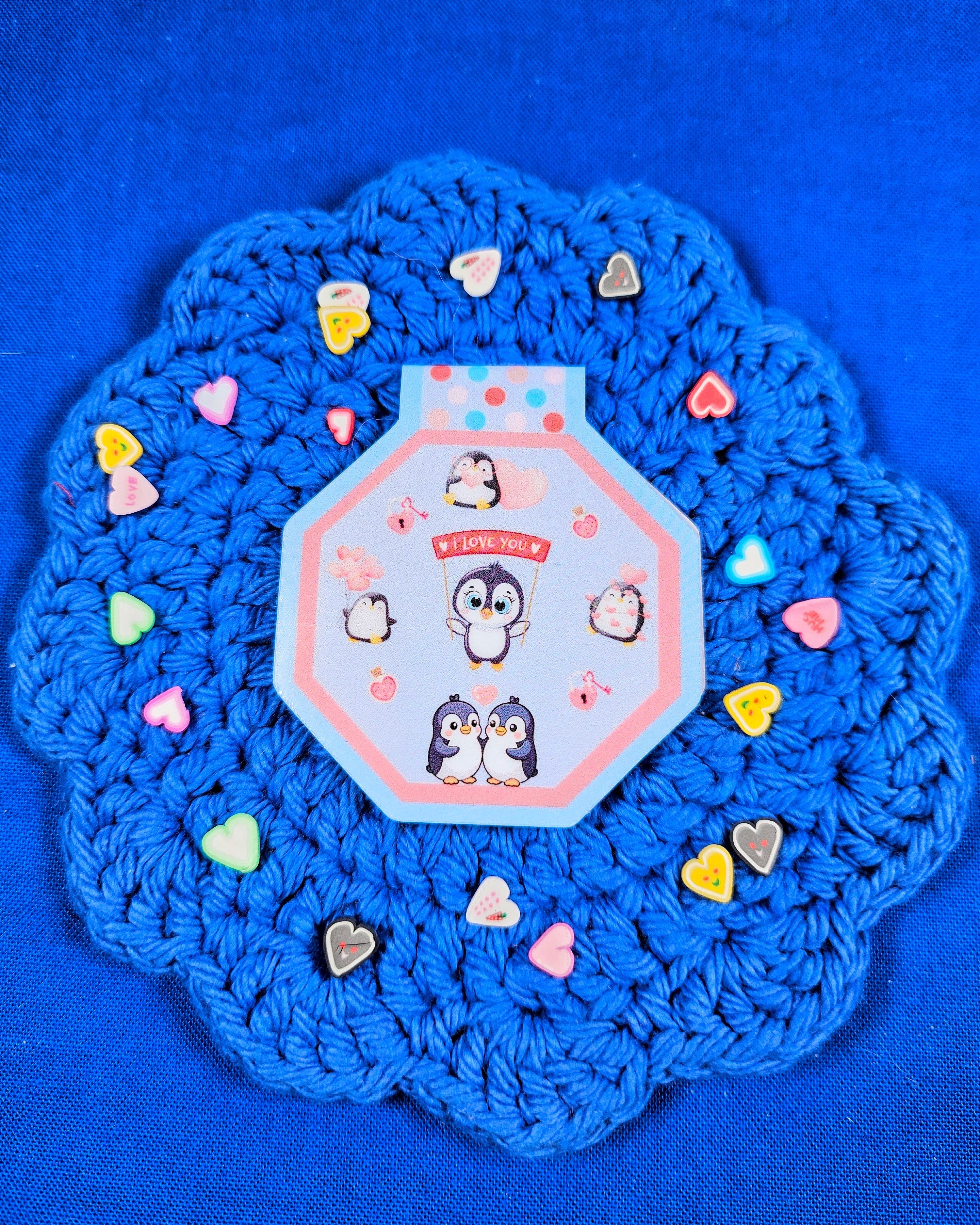 Penguin Kisses & Heart Wishes Magnetic Bookmark Autumnmist Boutique