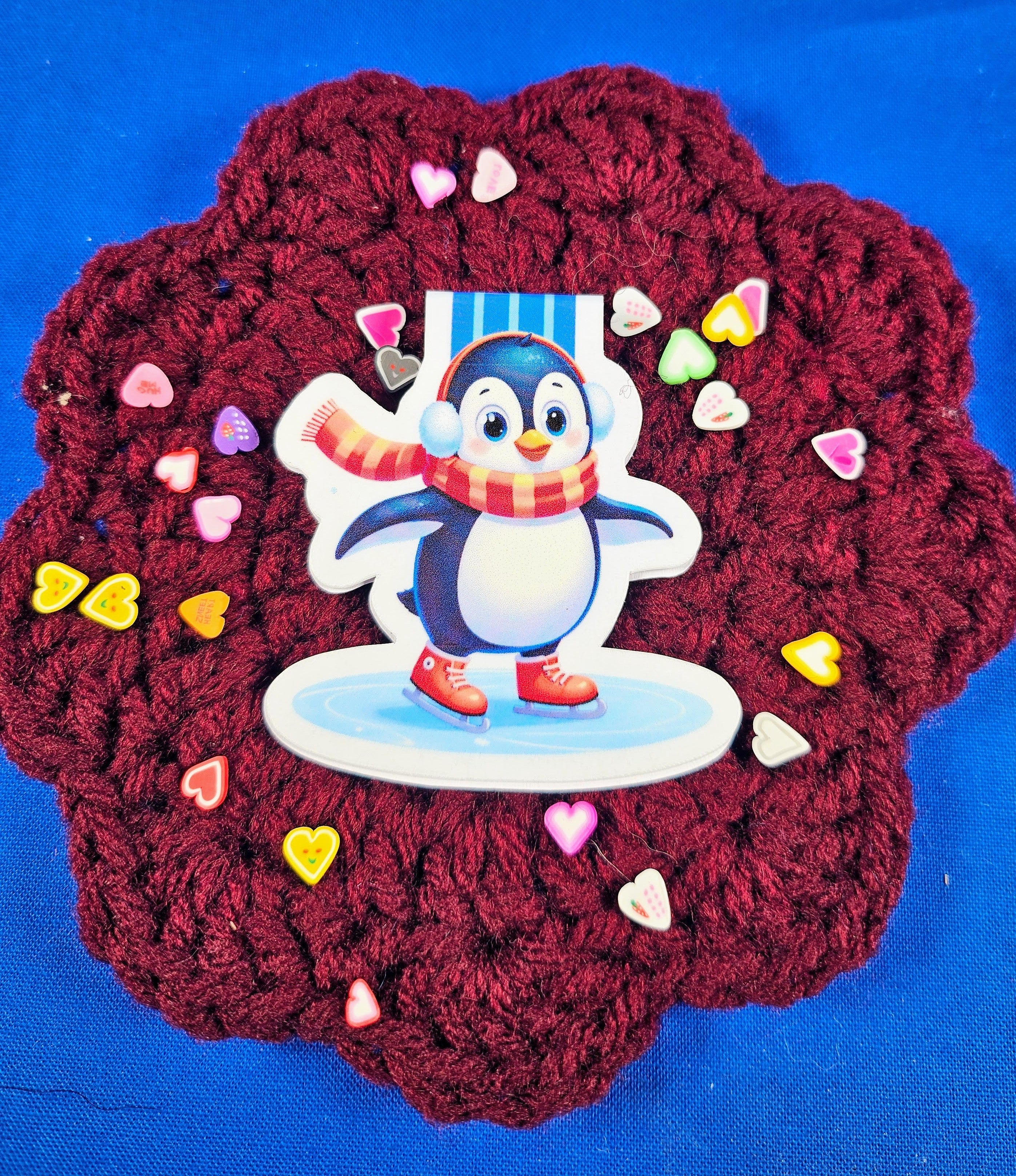 Skating Penguin Magnetic Bookmark Autumnmist Boutique