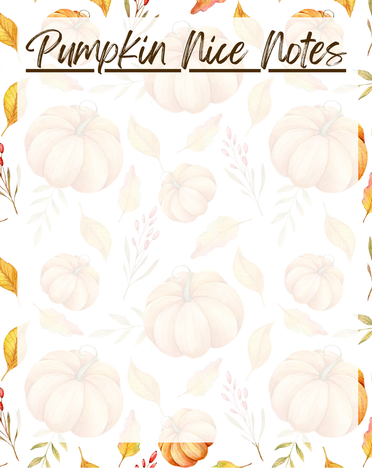 Pumpkin Nice Notepad