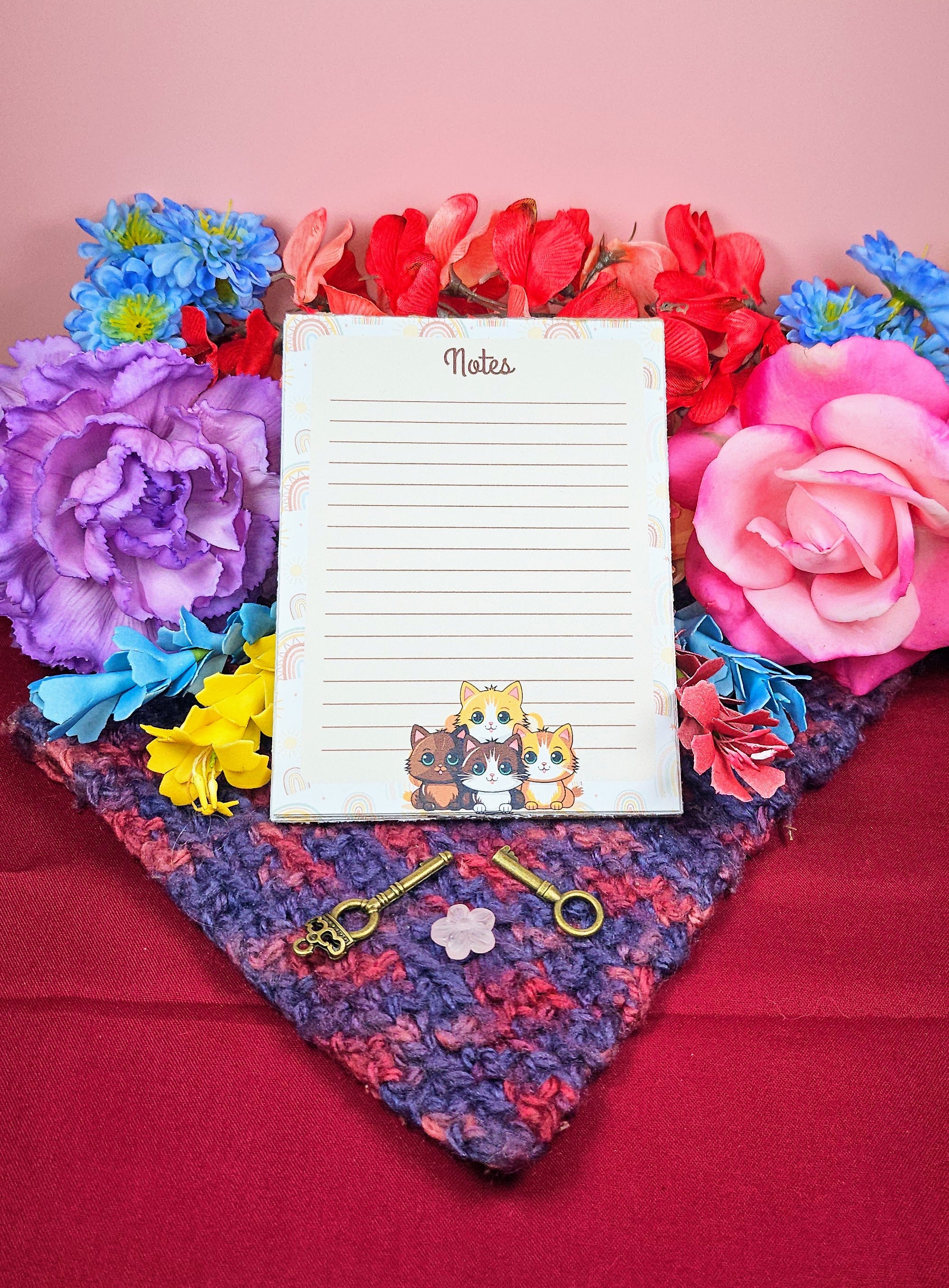Rainbow Whiskers Notepad 4.25" x 5.5"