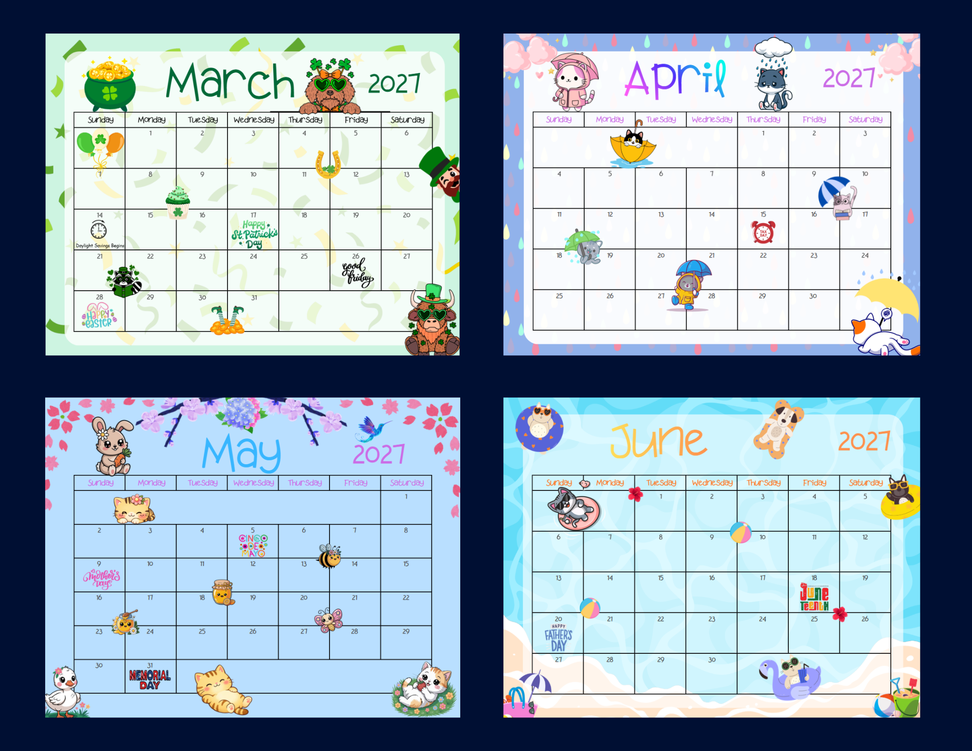 Editable 2026-2027 Academic Calendar, Monthly and Weekly Inserts for 12 months Autumnmist Boutique