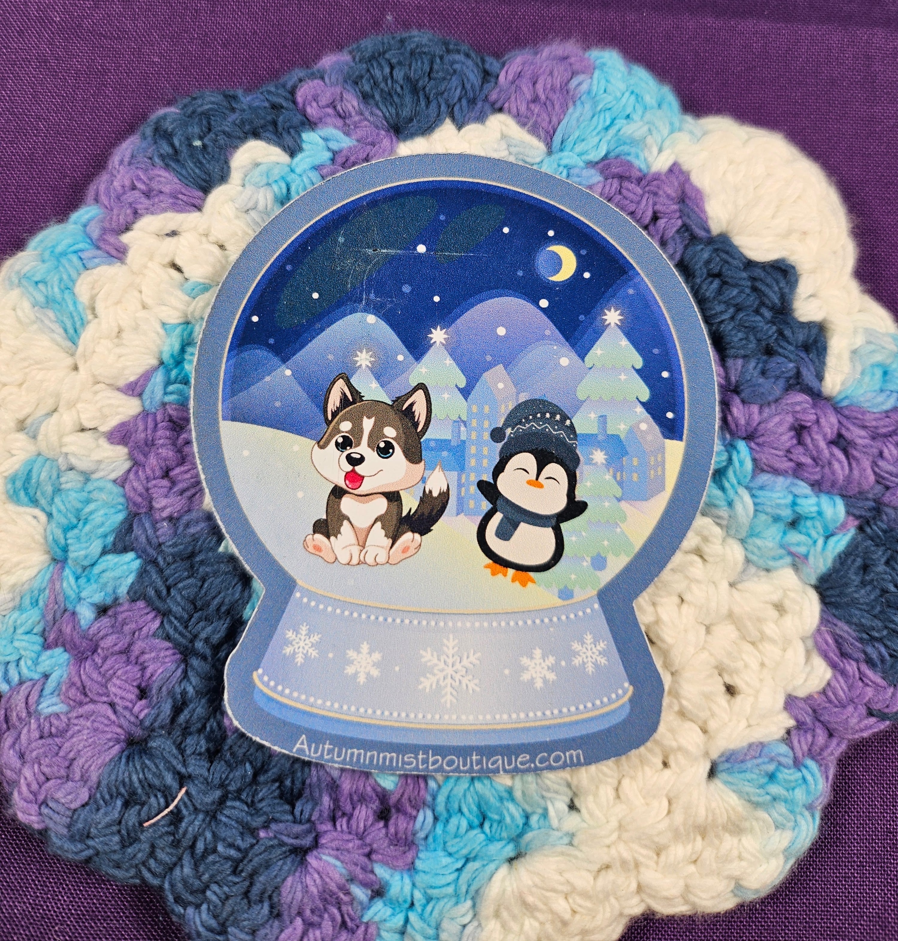 Winter Snowglobe Sticker Autumnmist Boutique