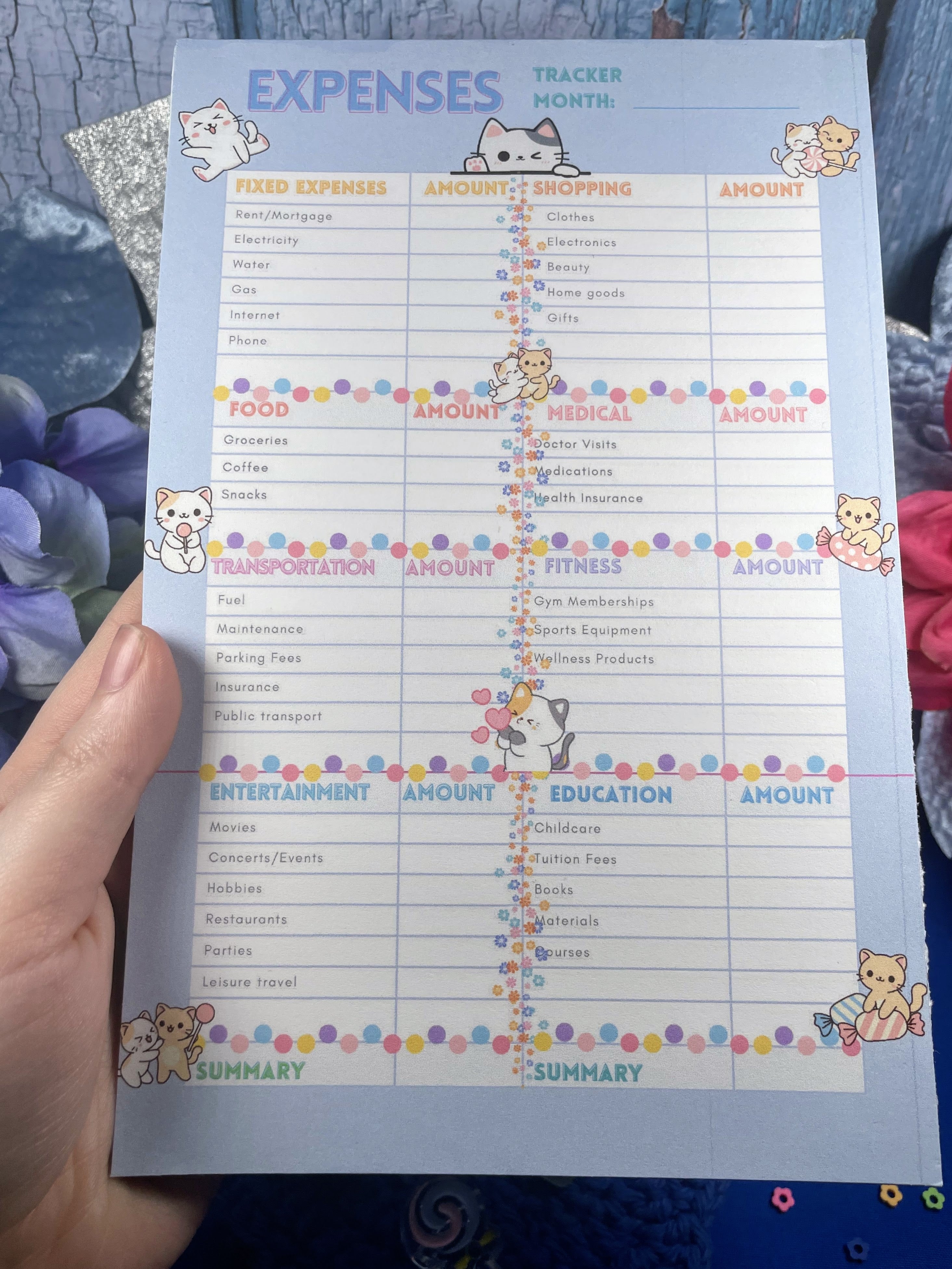 Sweet Paws Parade Planner Notepad 5.5" x 8.5" Autumnmist Boutique