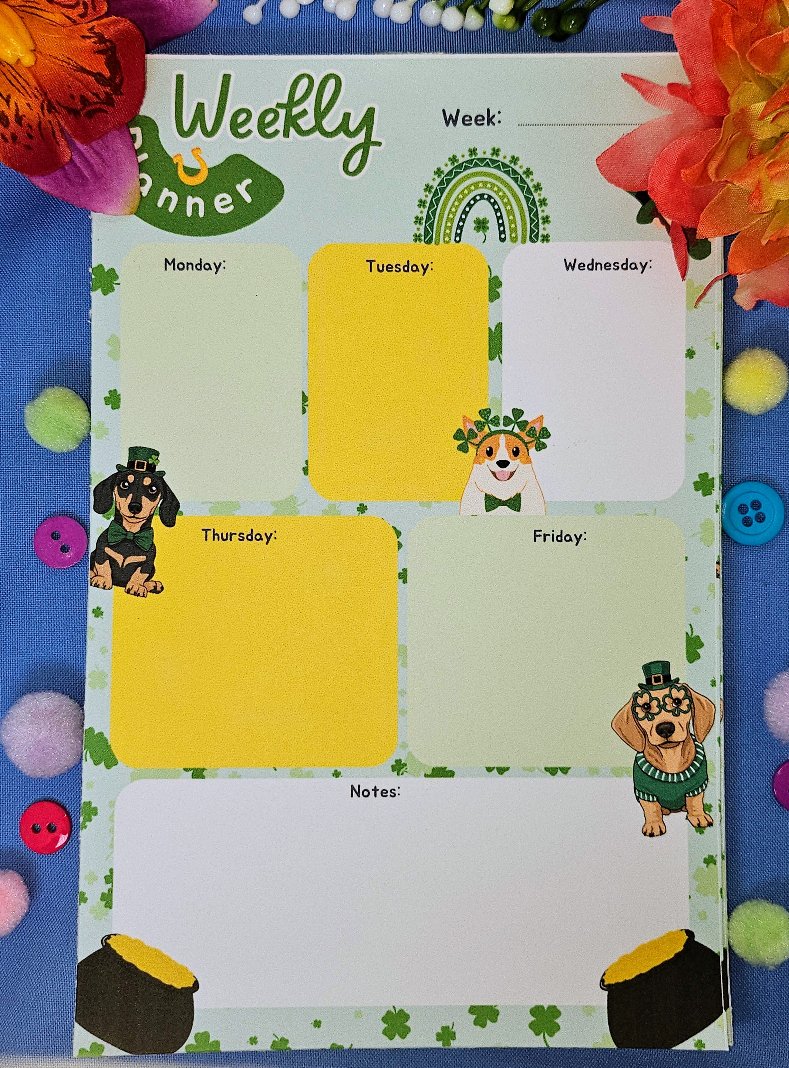 Lucky Tails Daily Planner Notepad 5.5" x 8.5"