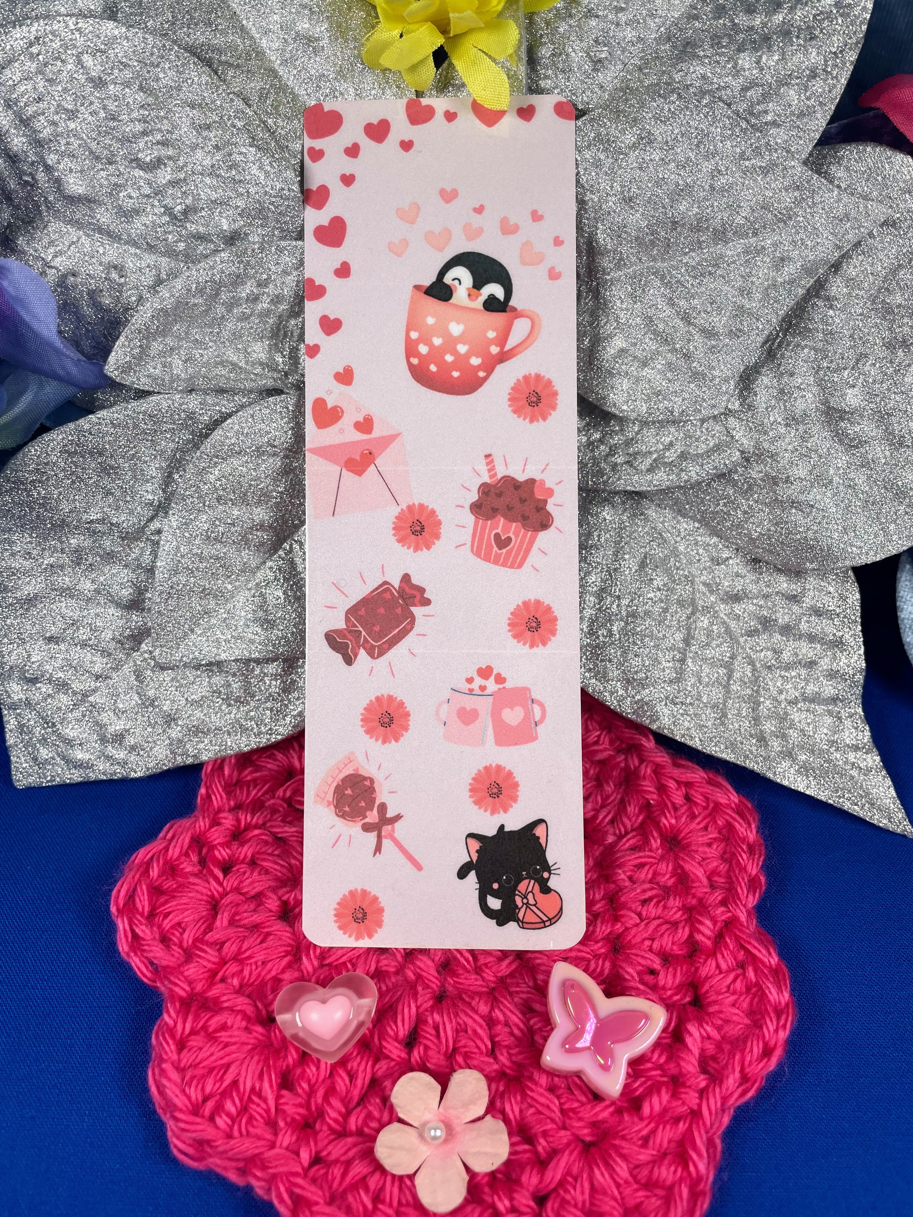 Valentine Whiskers Laminated Bookmark Autumnmist Boutique