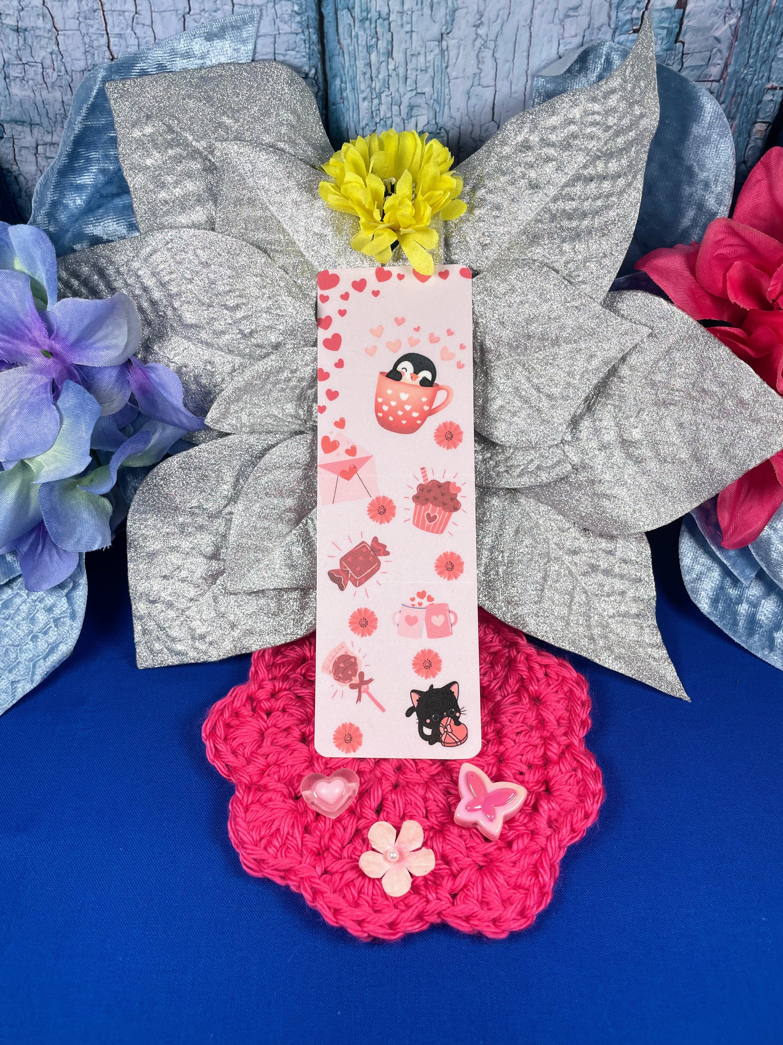 Valentine Whiskers Laminated Bookmark Autumnmist Boutique