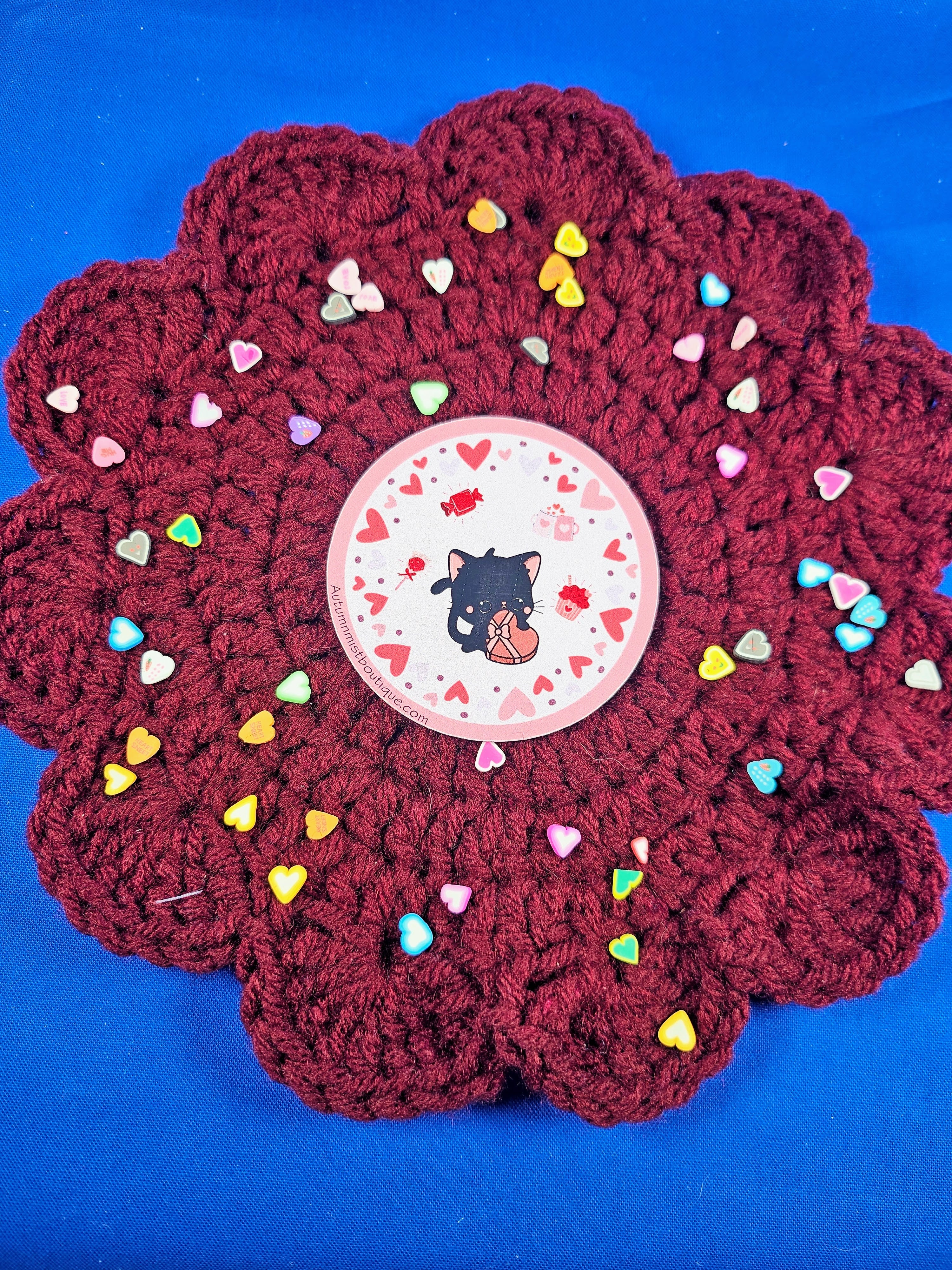 Valentine Whiskers Vinyl Sticker Autumnmist Boutique