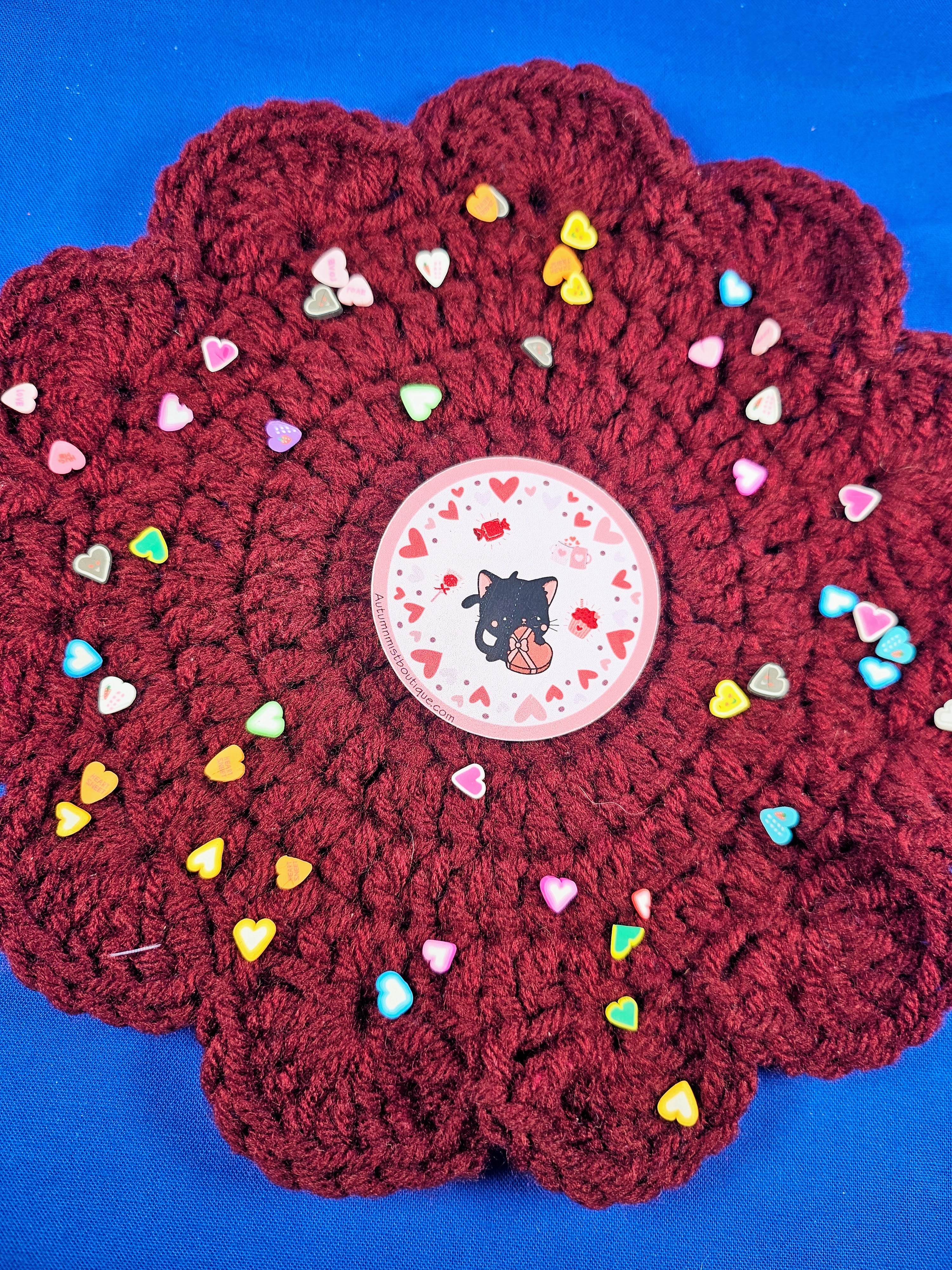 Valentine Whiskers Vinyl Sticker Autumnmist Boutique