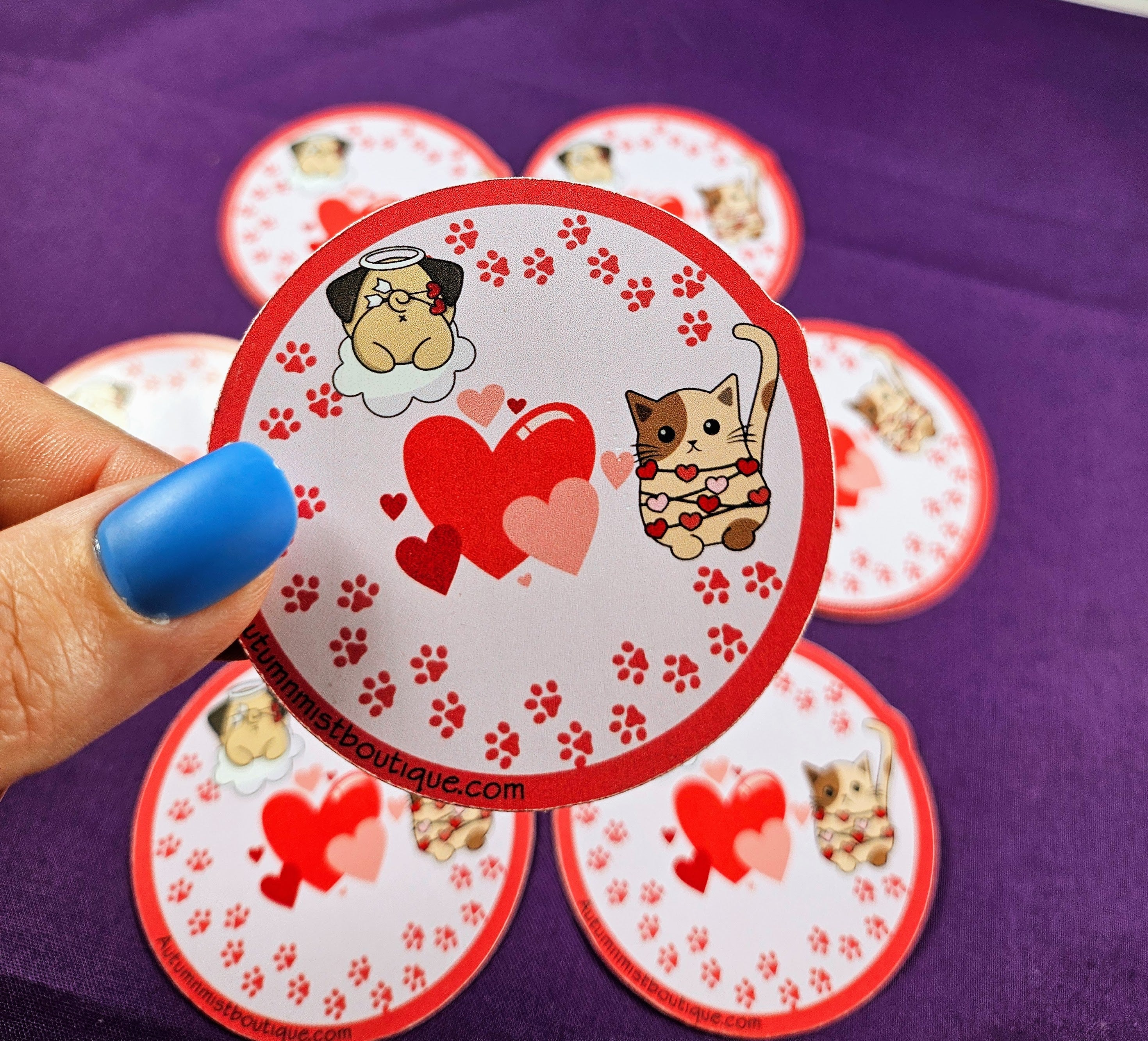 Paws & Hearts Sticker Autumnmist Boutique