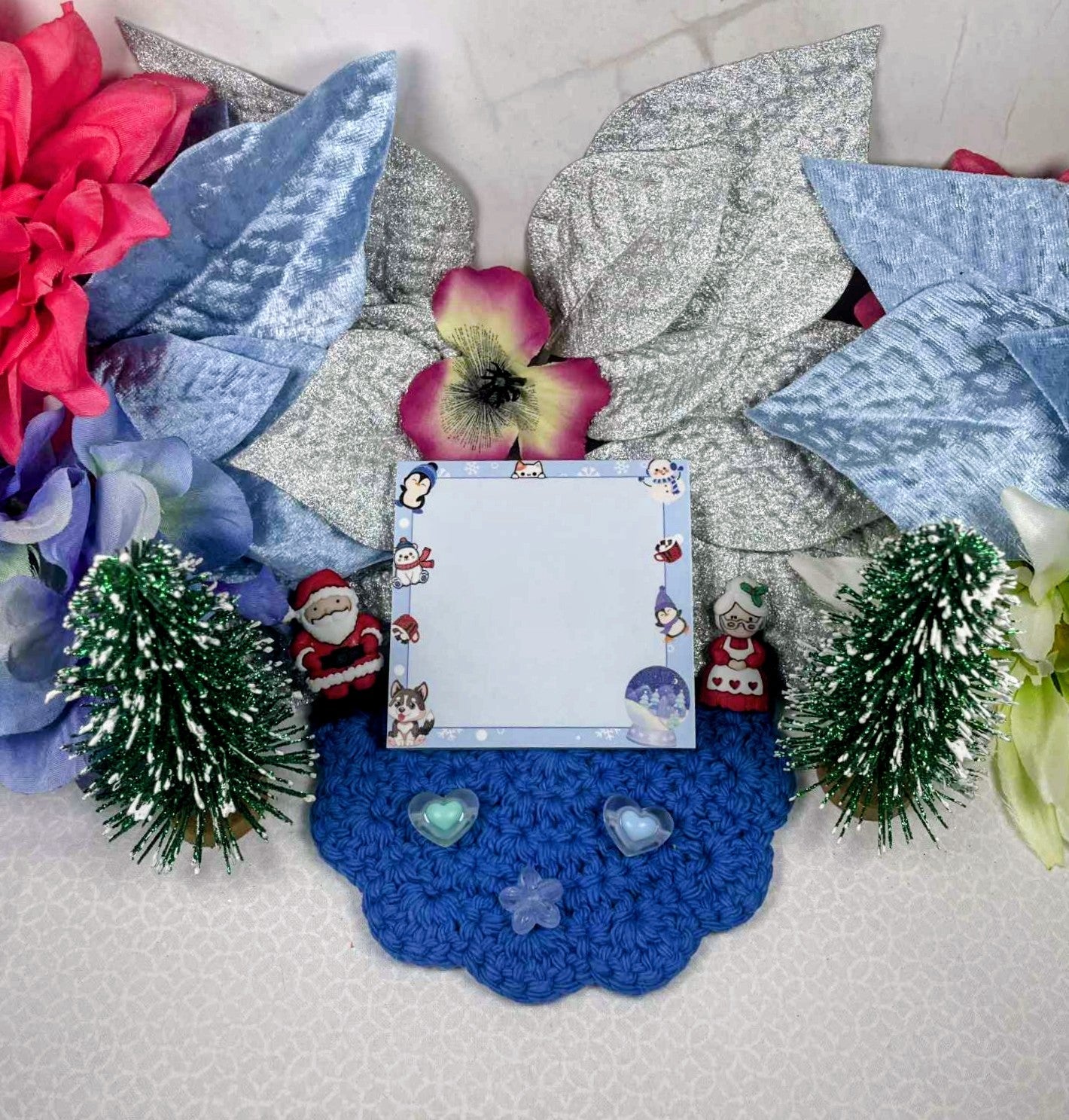 Winter Snuggle Sticky Notes 3" x 3" Autumnmist Boutique