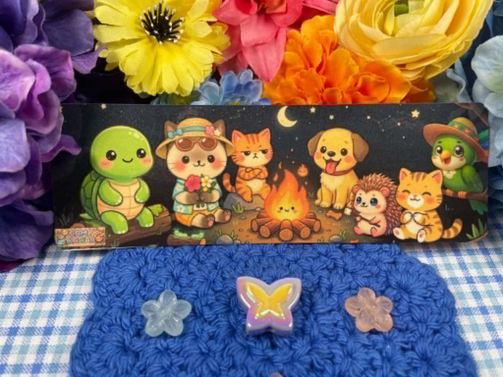 Camp Kawaii Starlight Campfire Laminated Bookmark Autumnmist Boutique