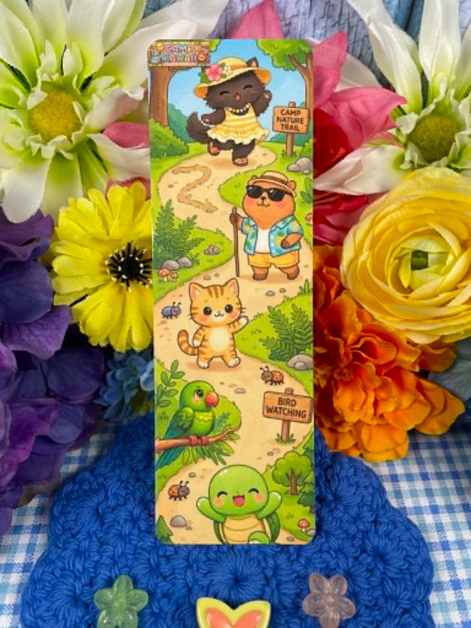 Camp Kawaii Nature Hike Laminated Bookmark Autumnmist Boutique