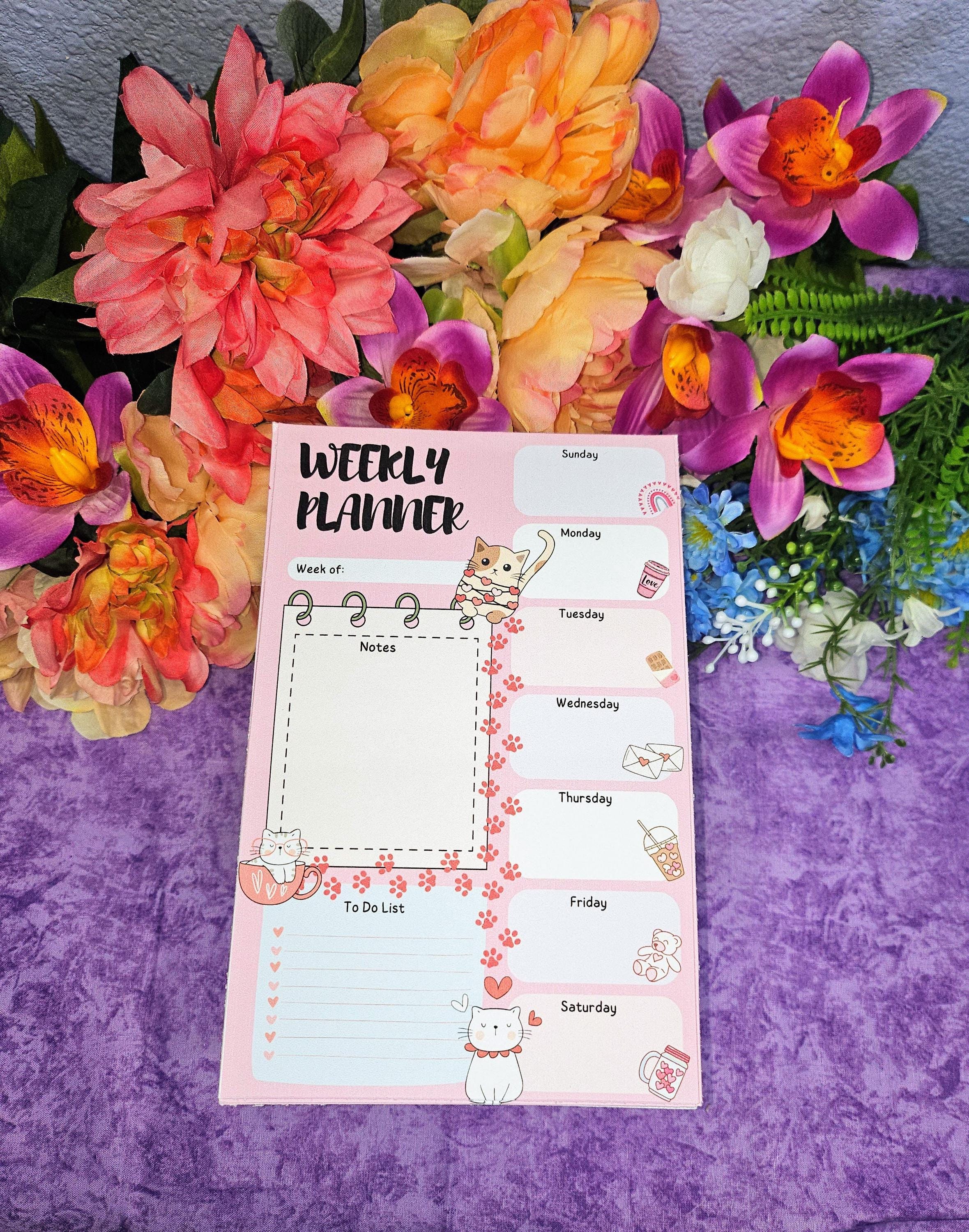 Sweetheart Cats Daily Planner Notepad 5.5" x 8.5"