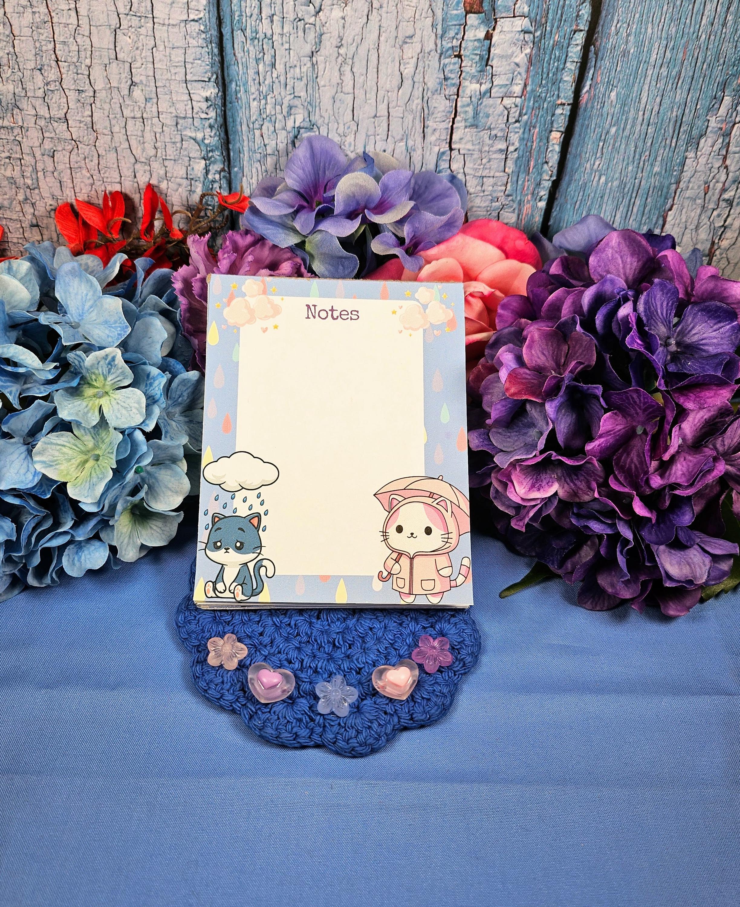 Rainy Mood Cat Notepad 4.25" x 5.5"