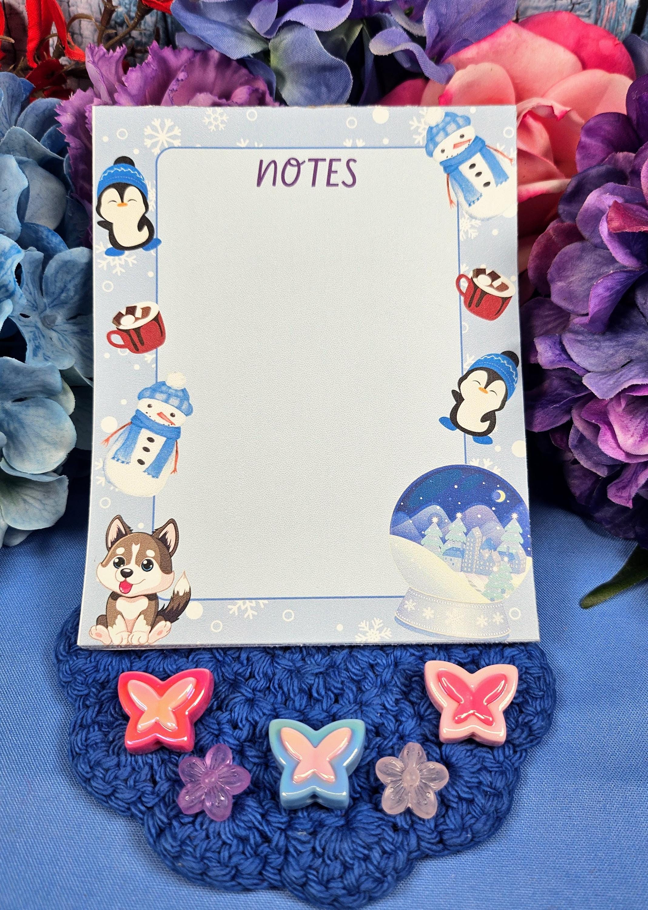 Frosty Friends Winter Notepad 4.25" x 5.5"