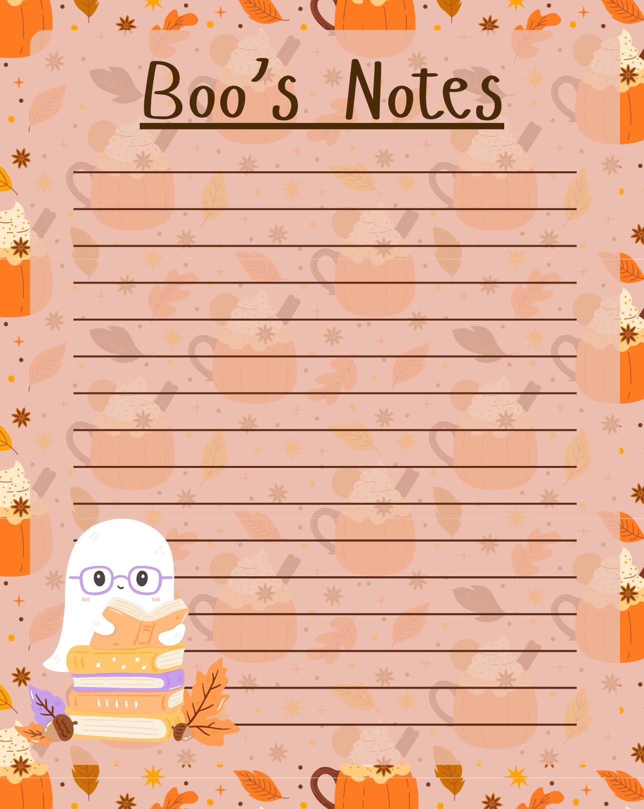 Boo’s Notes Cozy Ghost Notepad 4.25" x 5.5"