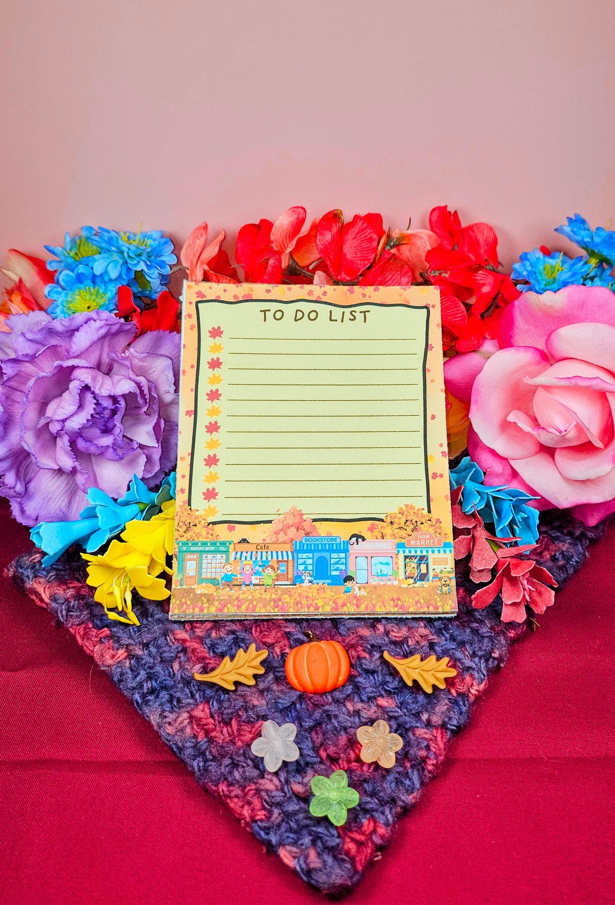 Main Street Autumn Edition To Do Notepad 4.25" x 5.5"