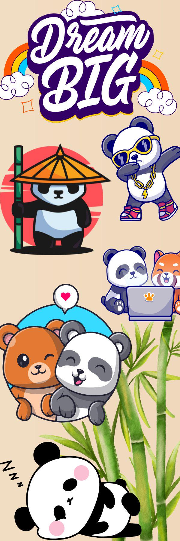 Panda Personalities Bookmark