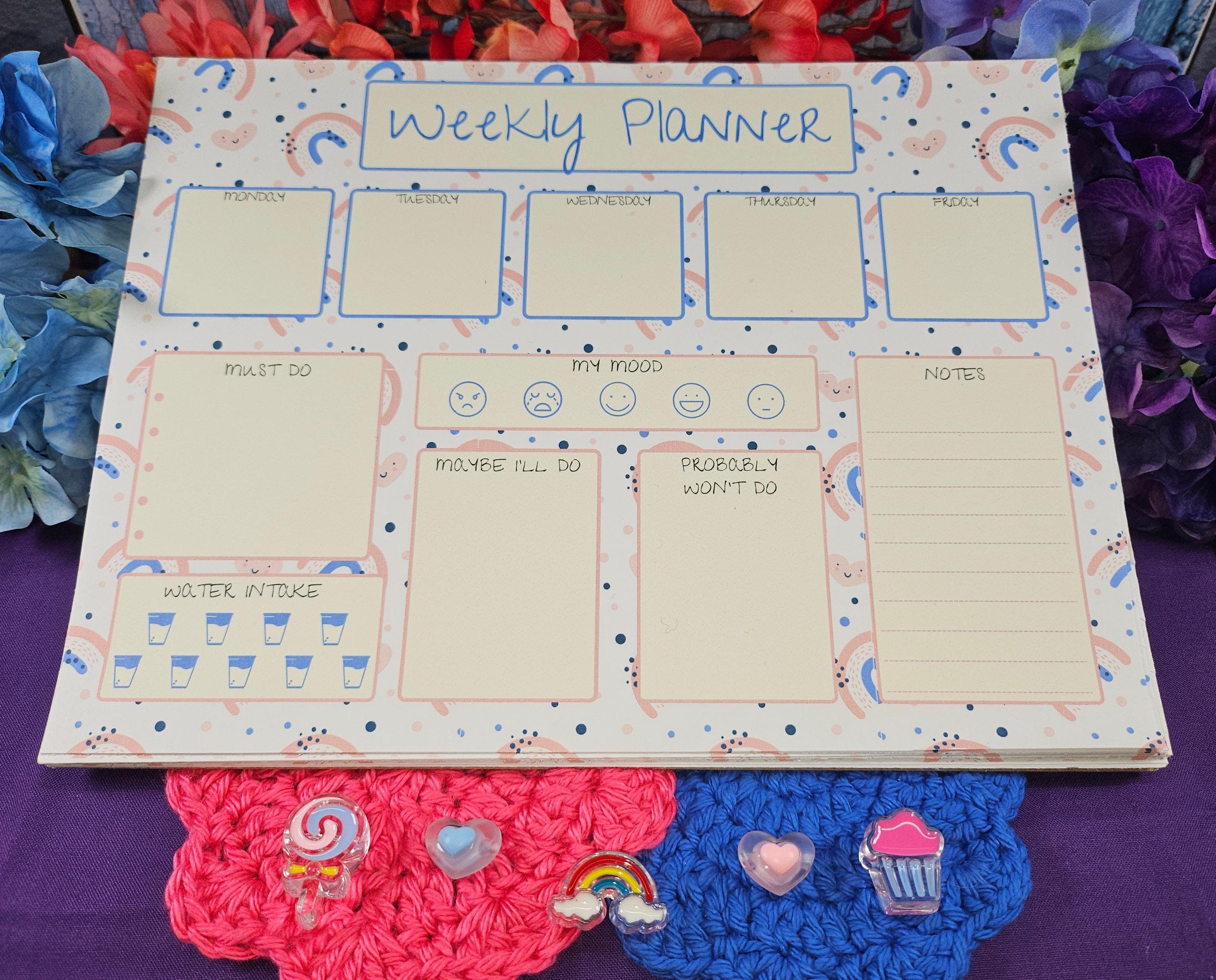 Mood & Magic Weekly Notepad 8.5" x 11" - Bookworm Gift - Notepad