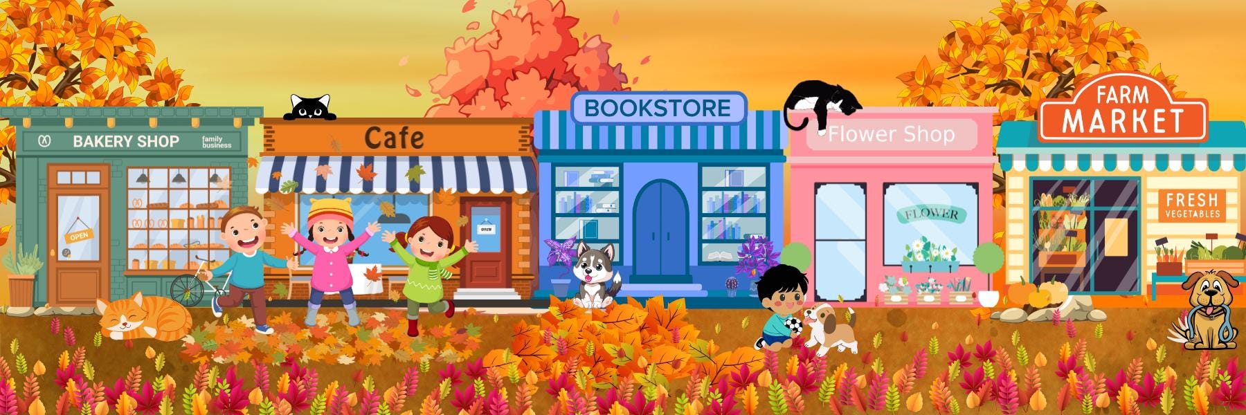Main Street: Fall Edition Seasonal Bookmark