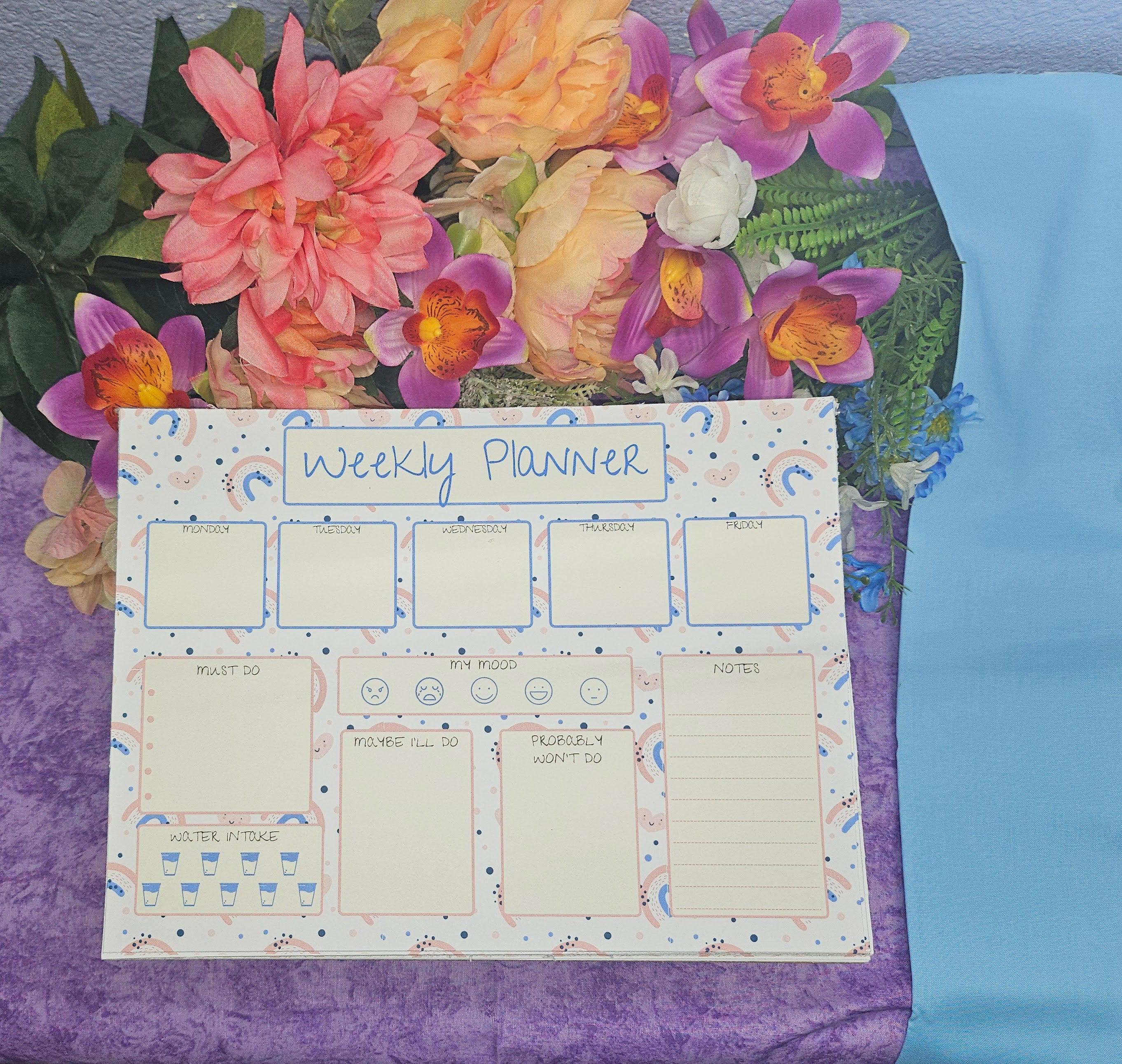 Mood & Magic Weekly Notepad 8.5" x 11" - Bookworm Gift - Notepad